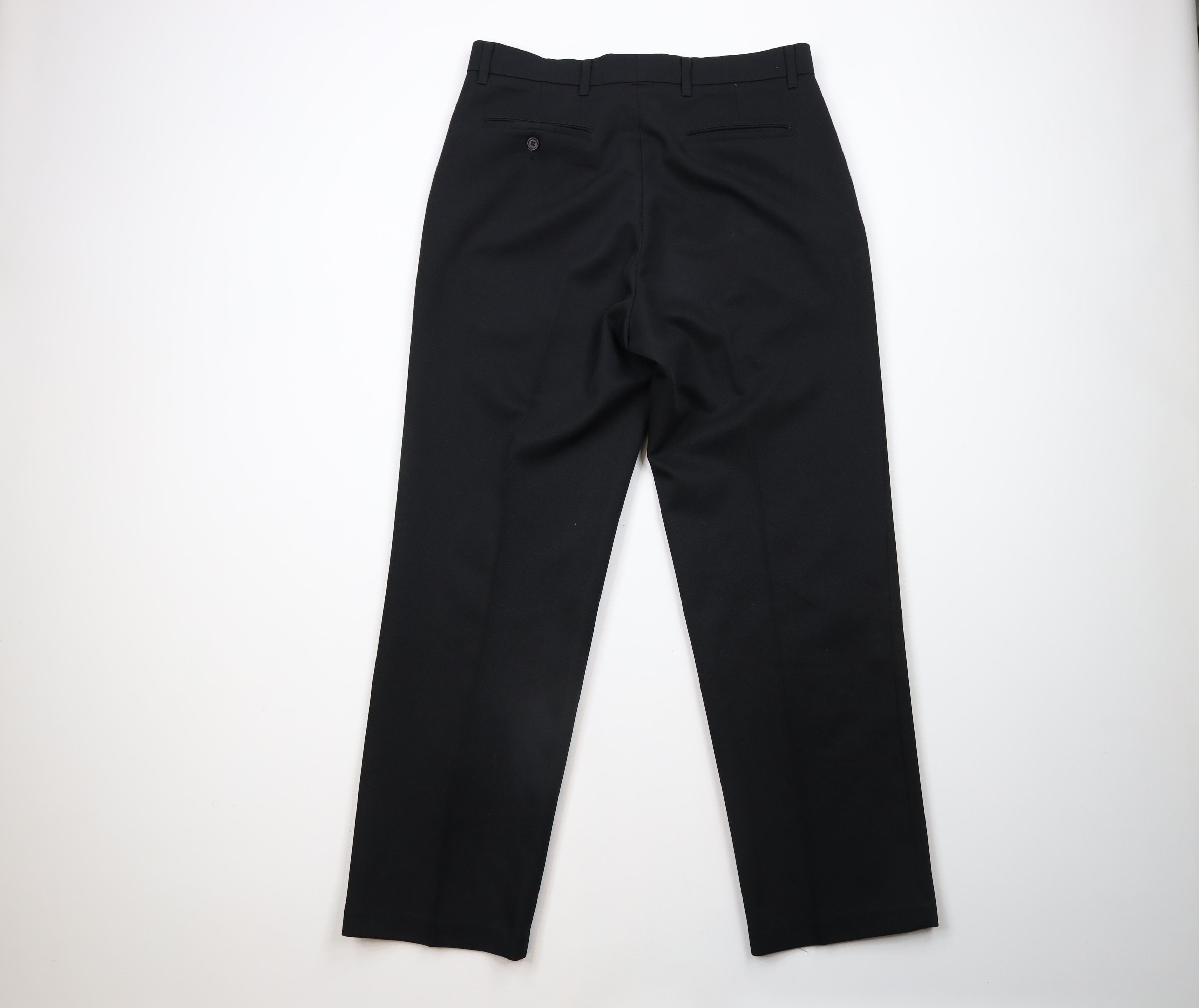 Levi's × Vintage Vintage 90s Levis Wide Leg Knit Chino Pants Black Polyester Size 34 - 6 Thumbnail