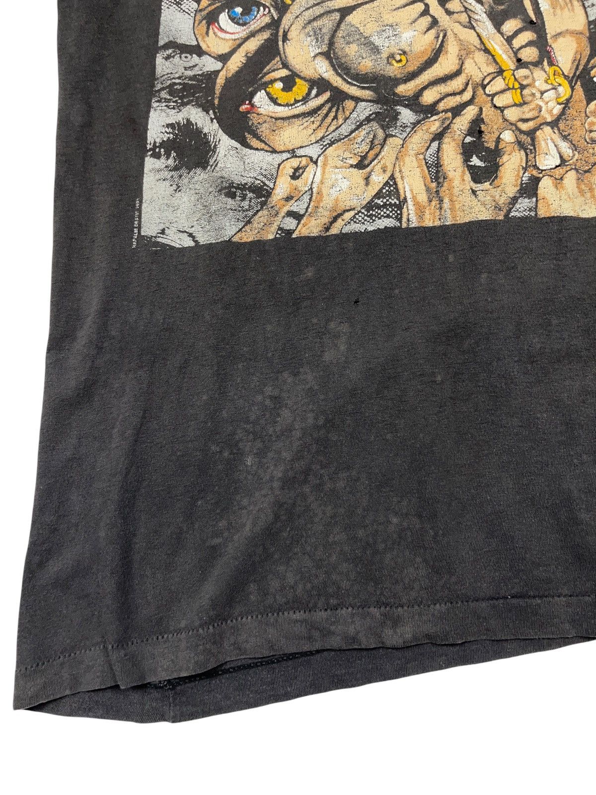 Band Tees Vintage 1991 Napalm Death Mass Appeal Madness Distressed Tee Size US XL / EU 56 / 4 - 5 Thumbnail