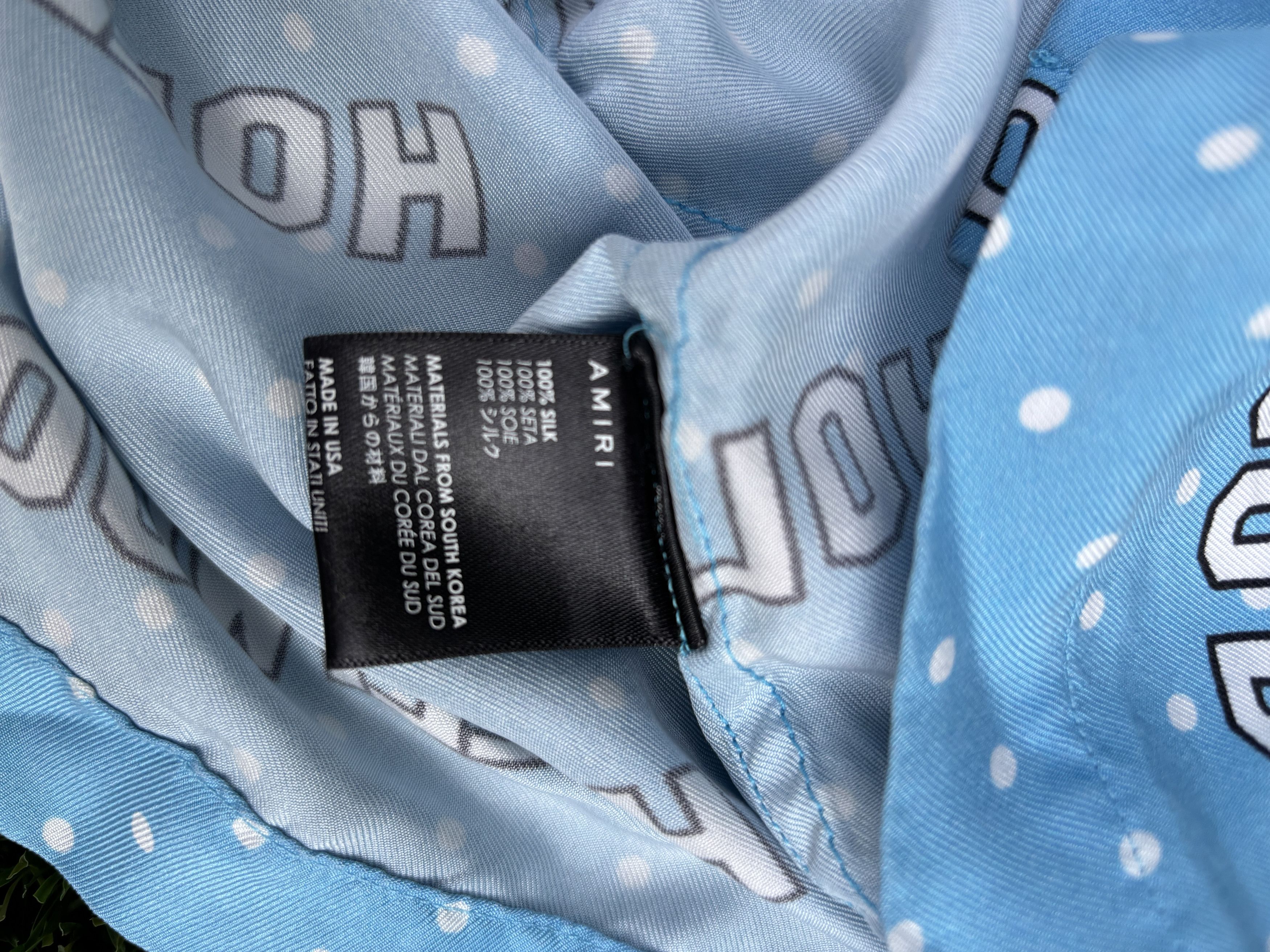 Amiri AMIRI SS SILK SHIRT - HOLLYWOOD Size US XS / EU 42 / 0 - 7 Thumbnail