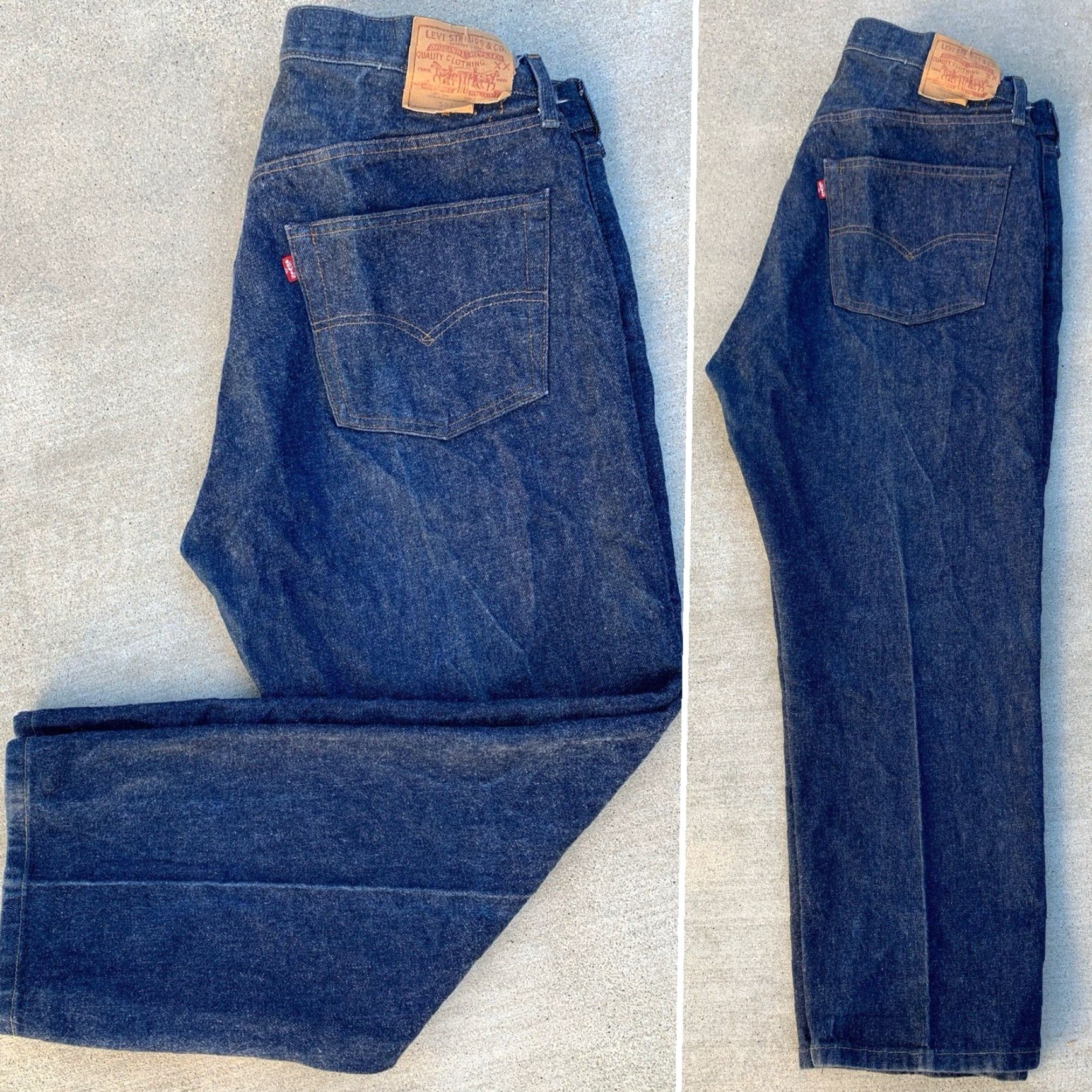 Levi's VINTAGE Levi’s 501 Jeans Made In USA Size 40 Waist 39 Inseam 27.25 Button Fly 100% Cotton Denim Men USA Blue Size US 40 / EU 56 - 5 Thumbnail