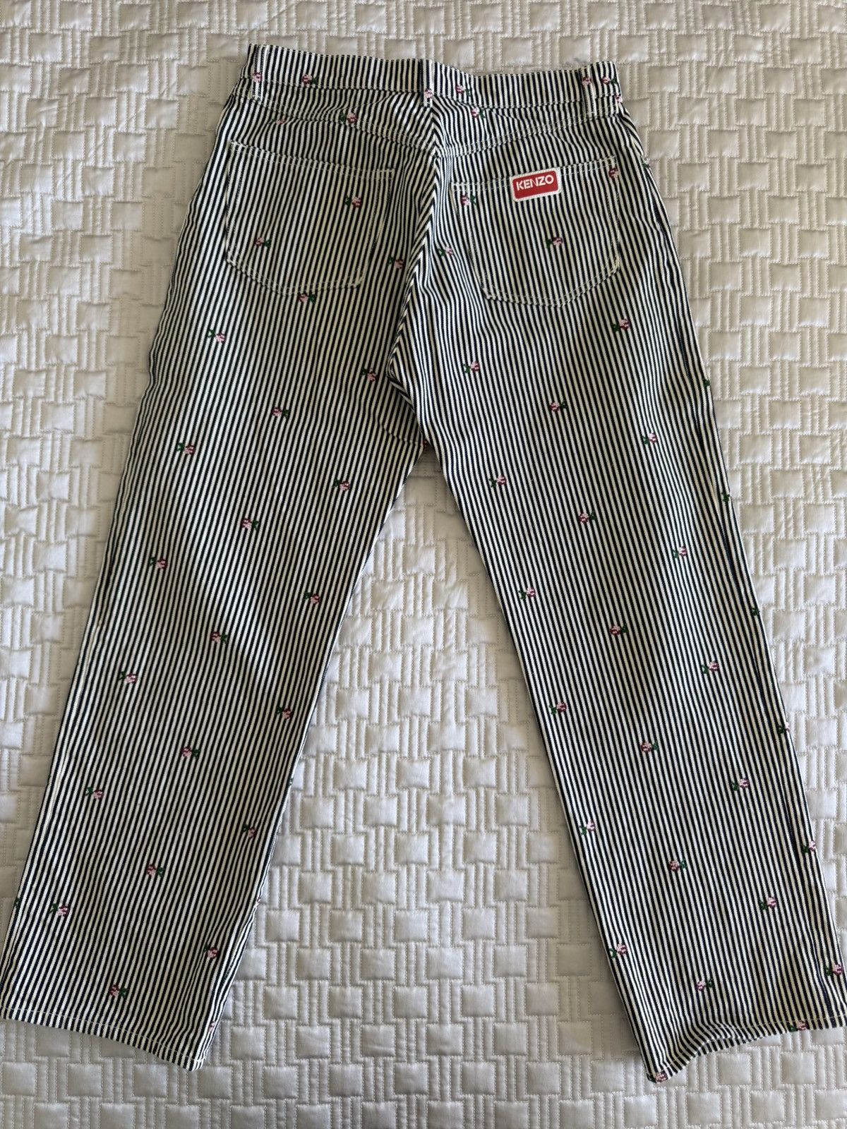 Kenzo Kenzo mens striped floral straight leg pants size 31 Size US 31 - 2 Thumbnail
