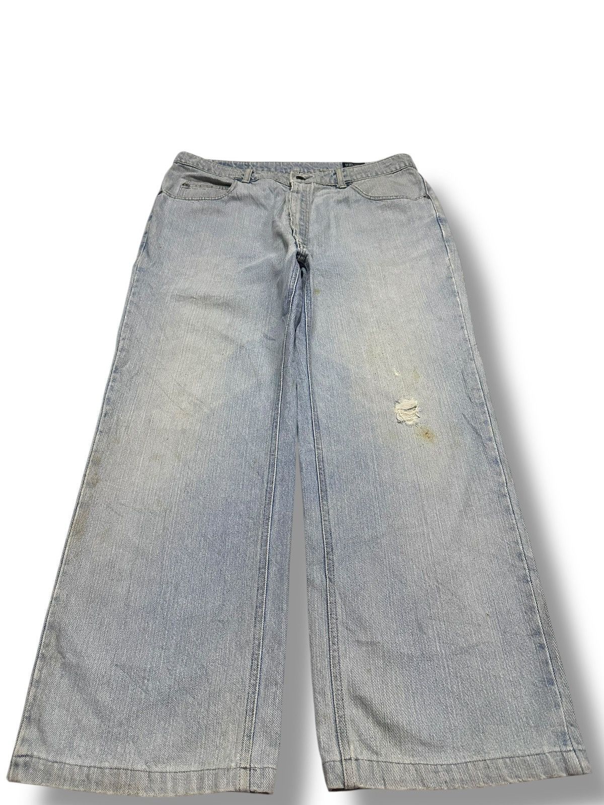 Japanese Brand Wood Duck Vintage Baggy Loose Jean With Distressed and Faded Size US 34 / EU 50 - 1 Thumbnail