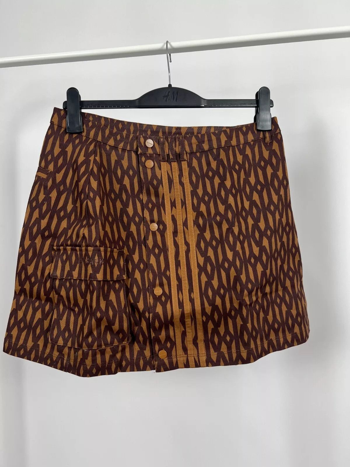 Adidas × Ivy Park Ivy Park X Adidas Monogram Jeans Short Skirt Wild Brown Size 36" / US 14 / IT 50 - 1 Thumbnail