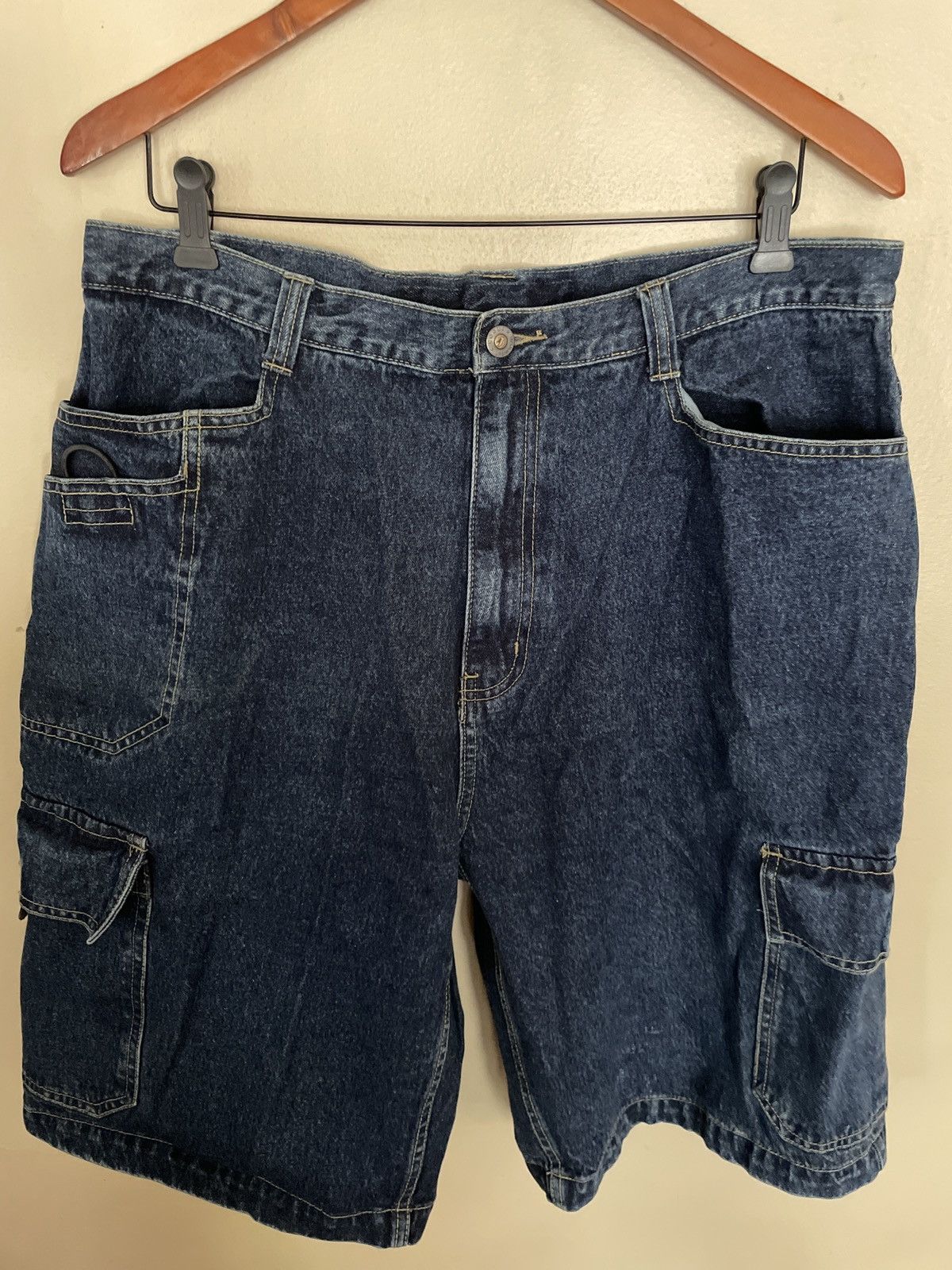 Designer × Vintage COOL J URBAN WEAR Blue Jean Denim Shorts Jorts waist cargo 🔥 Size US 36 / EU 52 - 1 Thumbnail