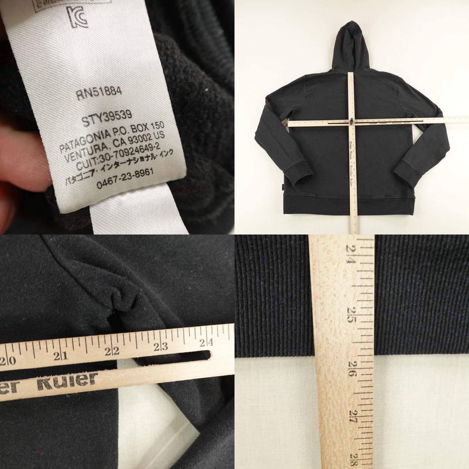 Patagonia Patagonia Hoodie Mens Large Black P-6 Uprisal Hoodie Pullover Sweater Sweatshirt Size US L / EU 52-54 / 3 - 8 Thumbnail