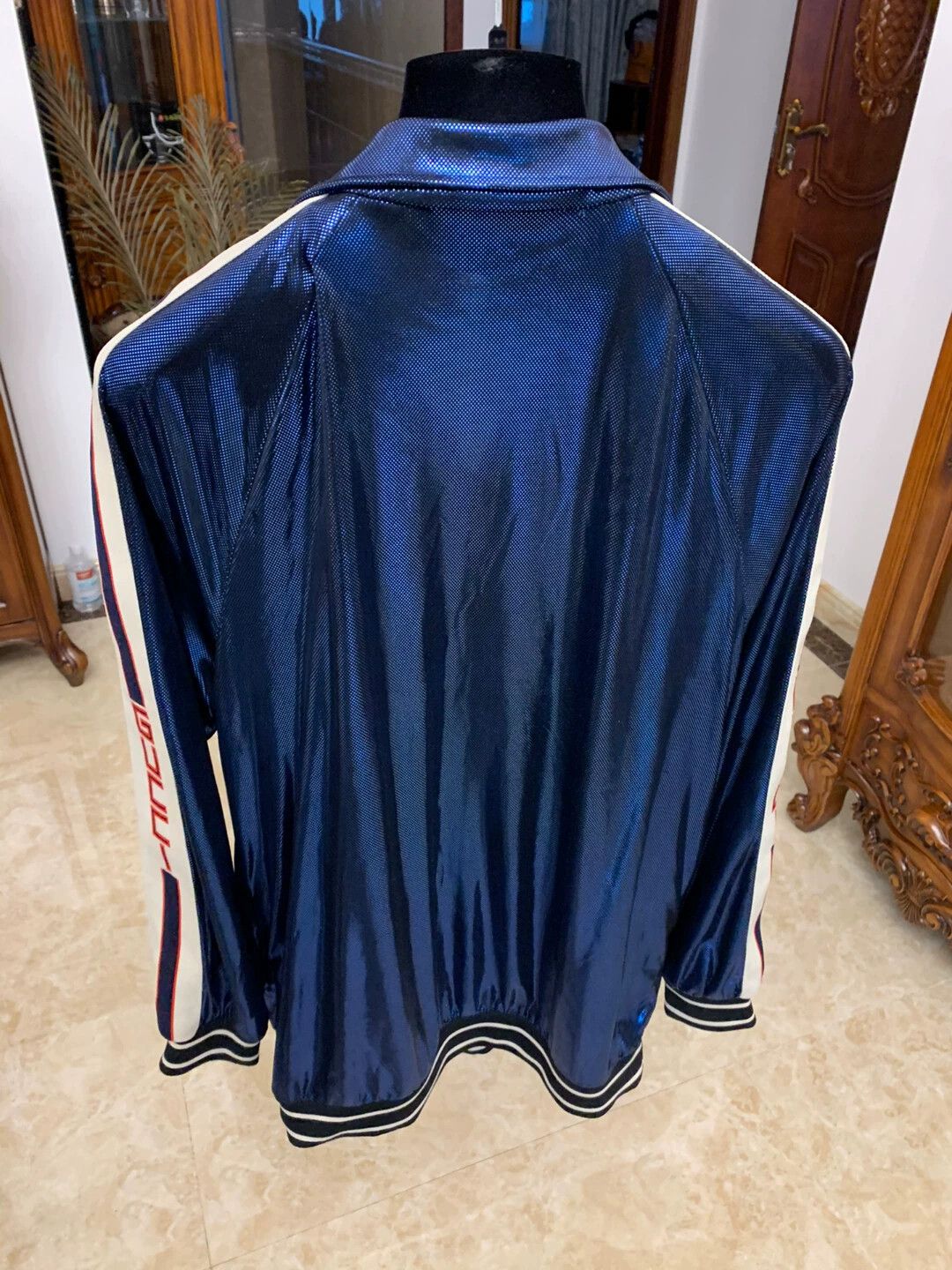 Gucci Gucci Runway Shiny Knit Logo Sleeve M Jacket Size US M / EU 48-50 / 2 - 2 Thumbnail