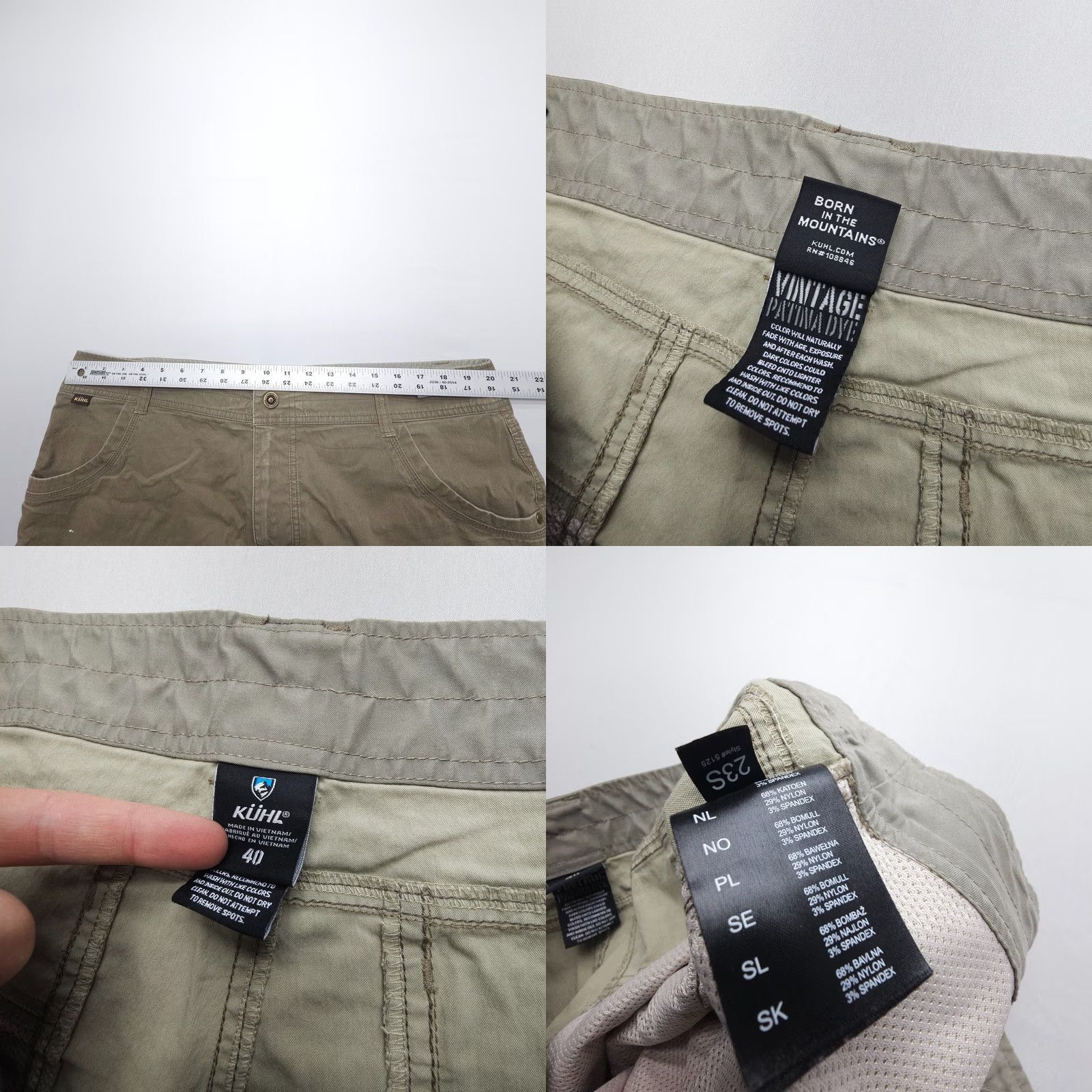 Vintage Kuhl Ramblr Cargo Shorts Mens 40 Khaki Patina Dye Cotton Workwear Hiking Travel Cargo Shortses Regular Beige 40 Mens Size US 40 / EU 56 - 8 Thumbnail