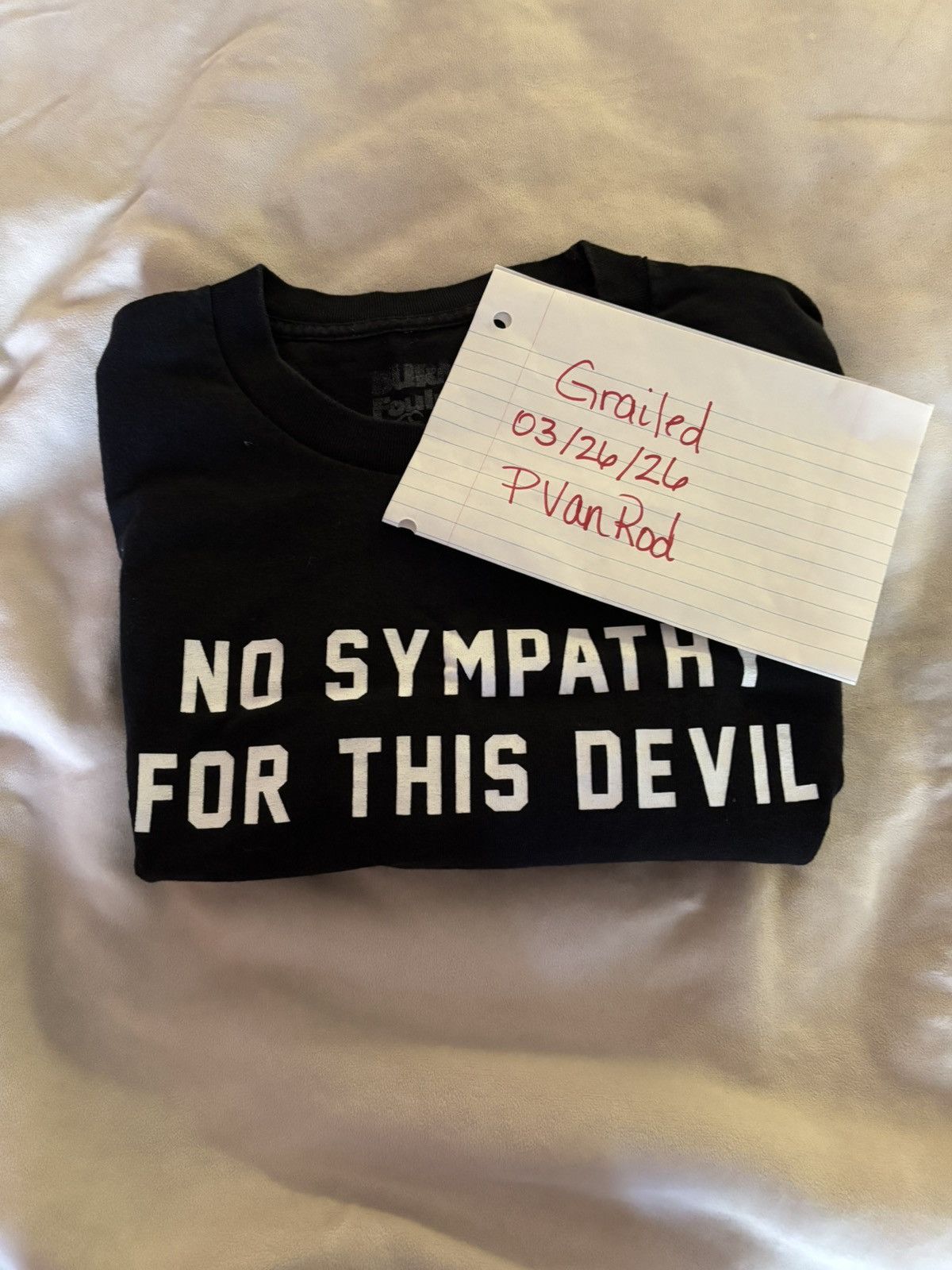 Burma Burma Foulplay ‘NO SYMPATHY FOR THIS DEVIL’ Graphic T-Shirt Size US XL / EU 56 / 4 - 4 Thumbnail