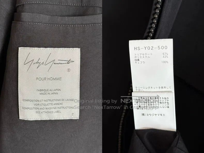 Yohji Yamamoto YOHJI YAMAMOTO Zip-up Three Acetate Jacket Size US M / EU 48-50 / 2 - 7 Thumbnail