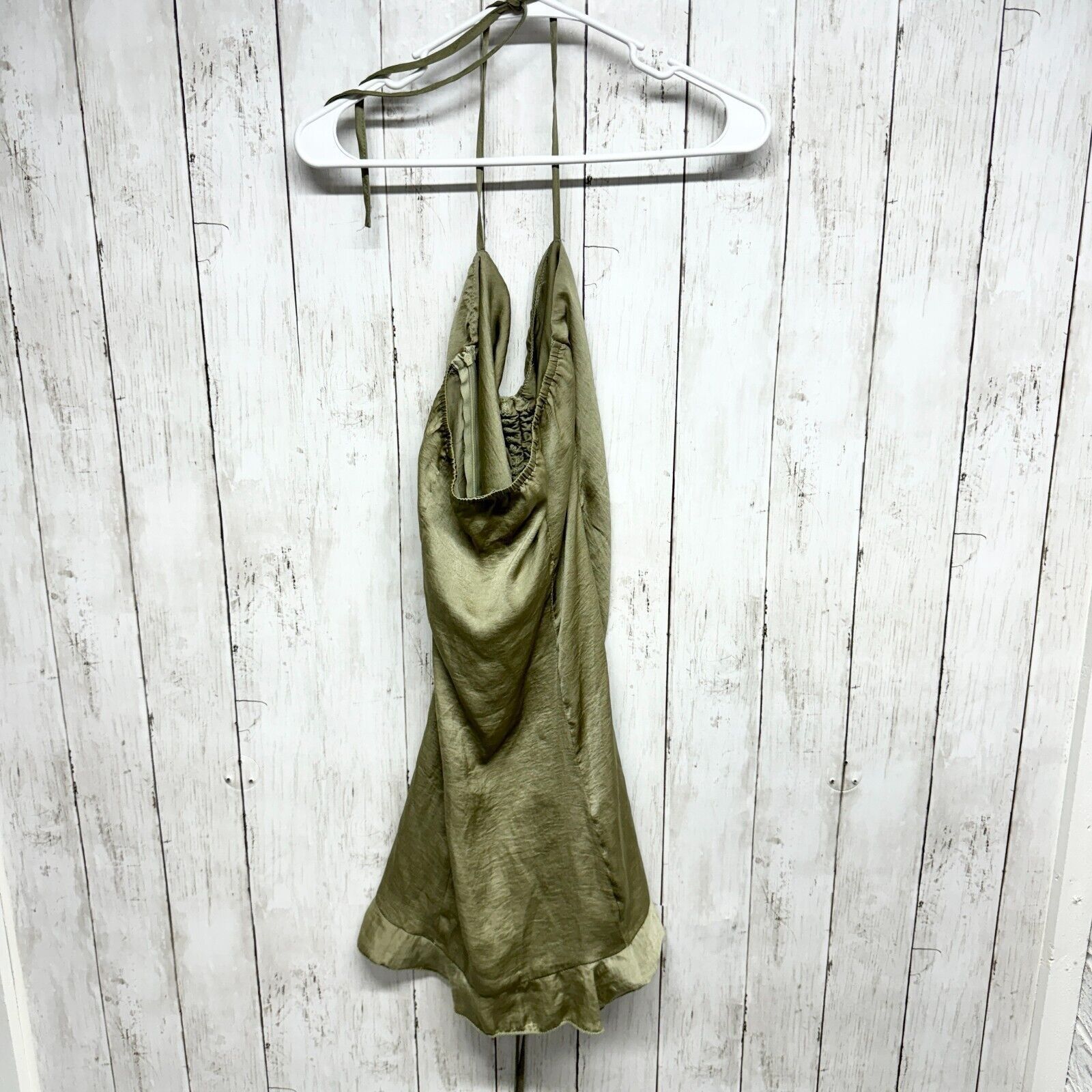 PRINCESS POLLY Princess Polly Dress 6 Jada Mini Halter Neck Strapless Green Size M / US 6-8 / IT 42-44 - 5 Thumbnail