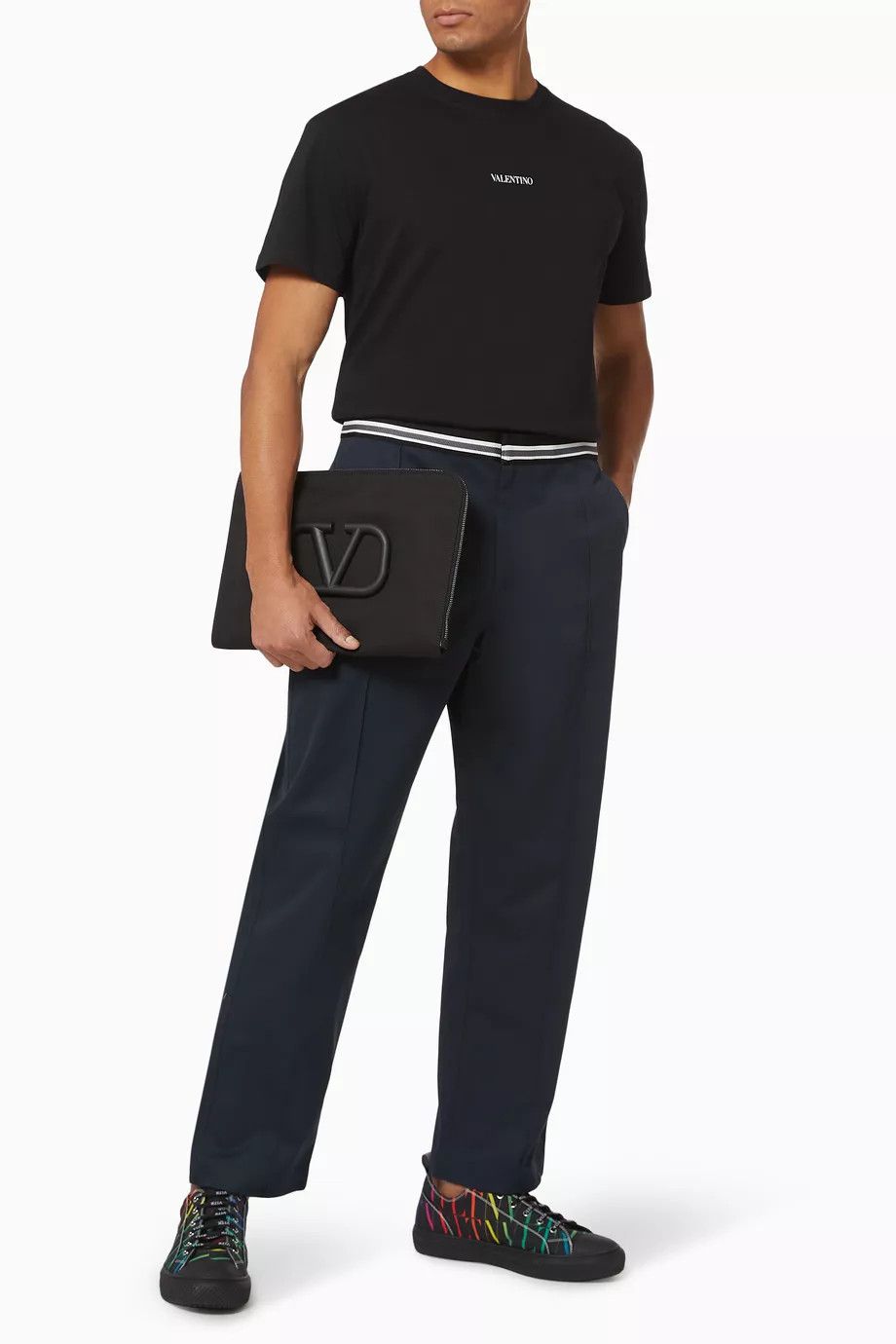 Valentino o1y0525 Logo T-Shirt in Black Size US XS / EU 42 / 0 - 4 Thumbnail
