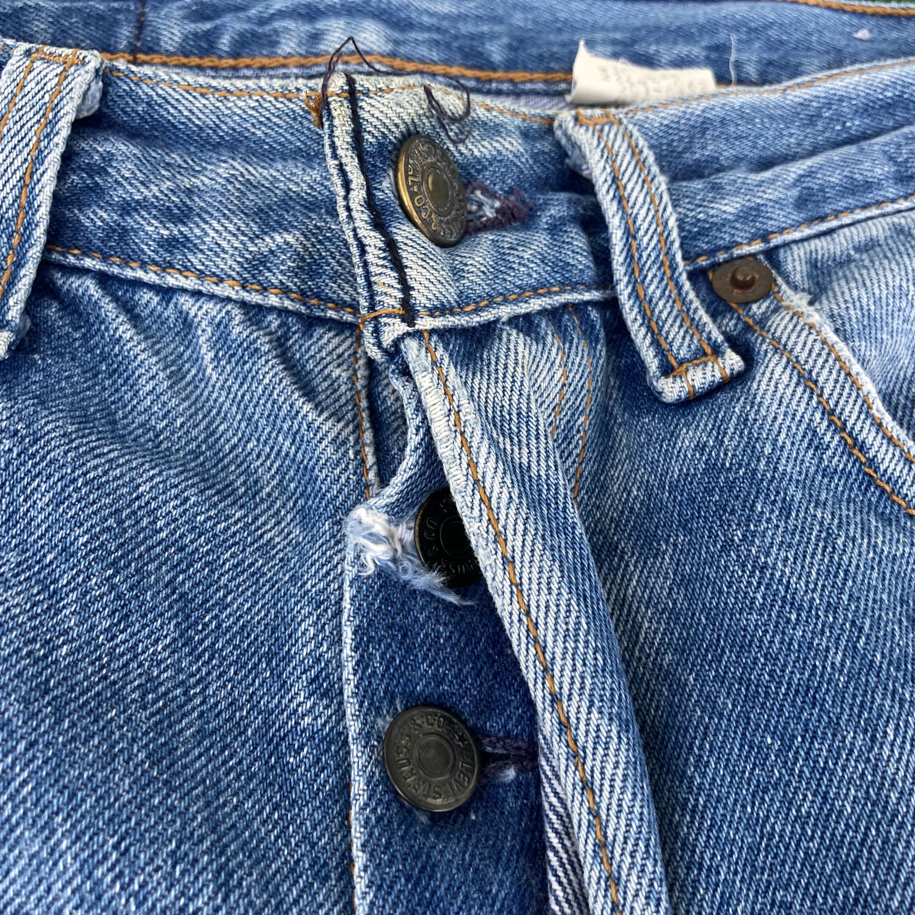 Levi's × Vintage Vtg Levis 501 Short Jorts Distressed Ripped Grunge Jeans Size US 28 / EU 44 - 3 Thumbnail