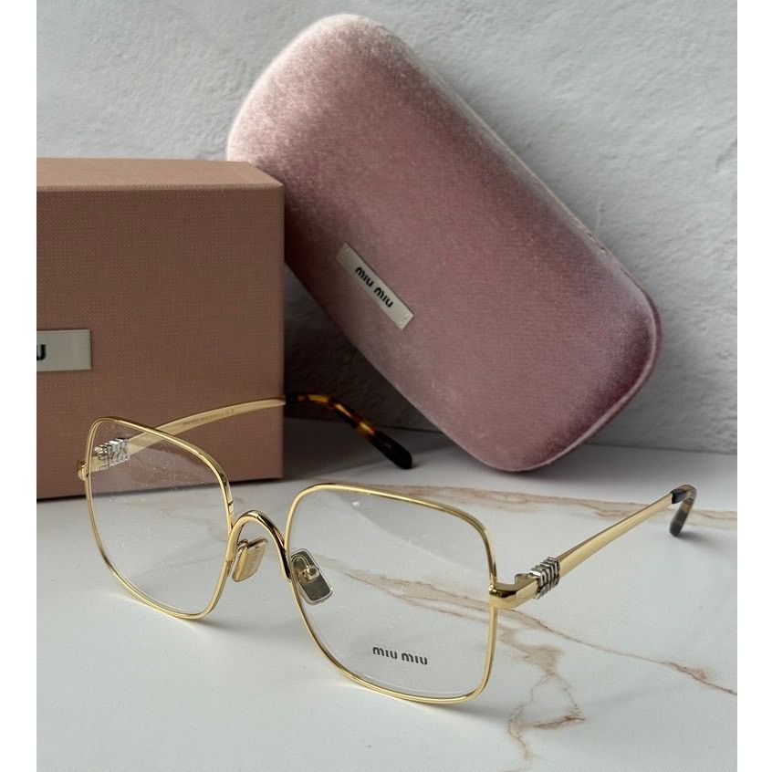 miu Miu Miu NEW MIU MIU MU56ZS 5AK40D Gold Orange Mirror Silver