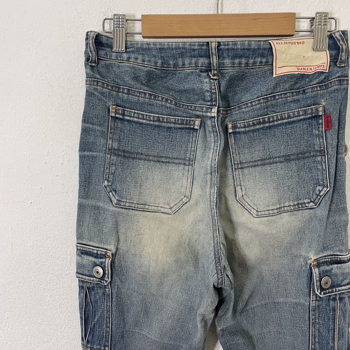 Japanese Brand Vintage Diable De Nubile Star Motive Tactical Denim Size 26" / US 2 / IT 38 - 9 Thumbnail
