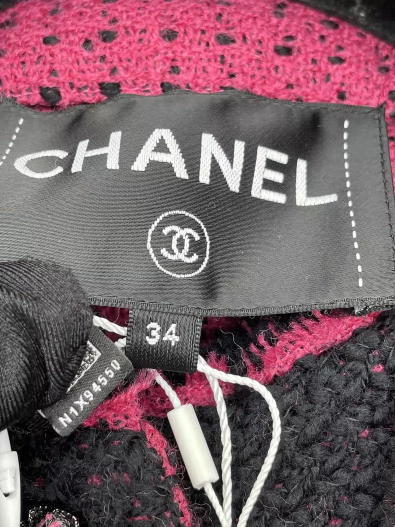 Chanel Chanel 22K black and pink tweed four-pocket jacket Size XXS / US 00 / IT 34 - 6 Thumbnail