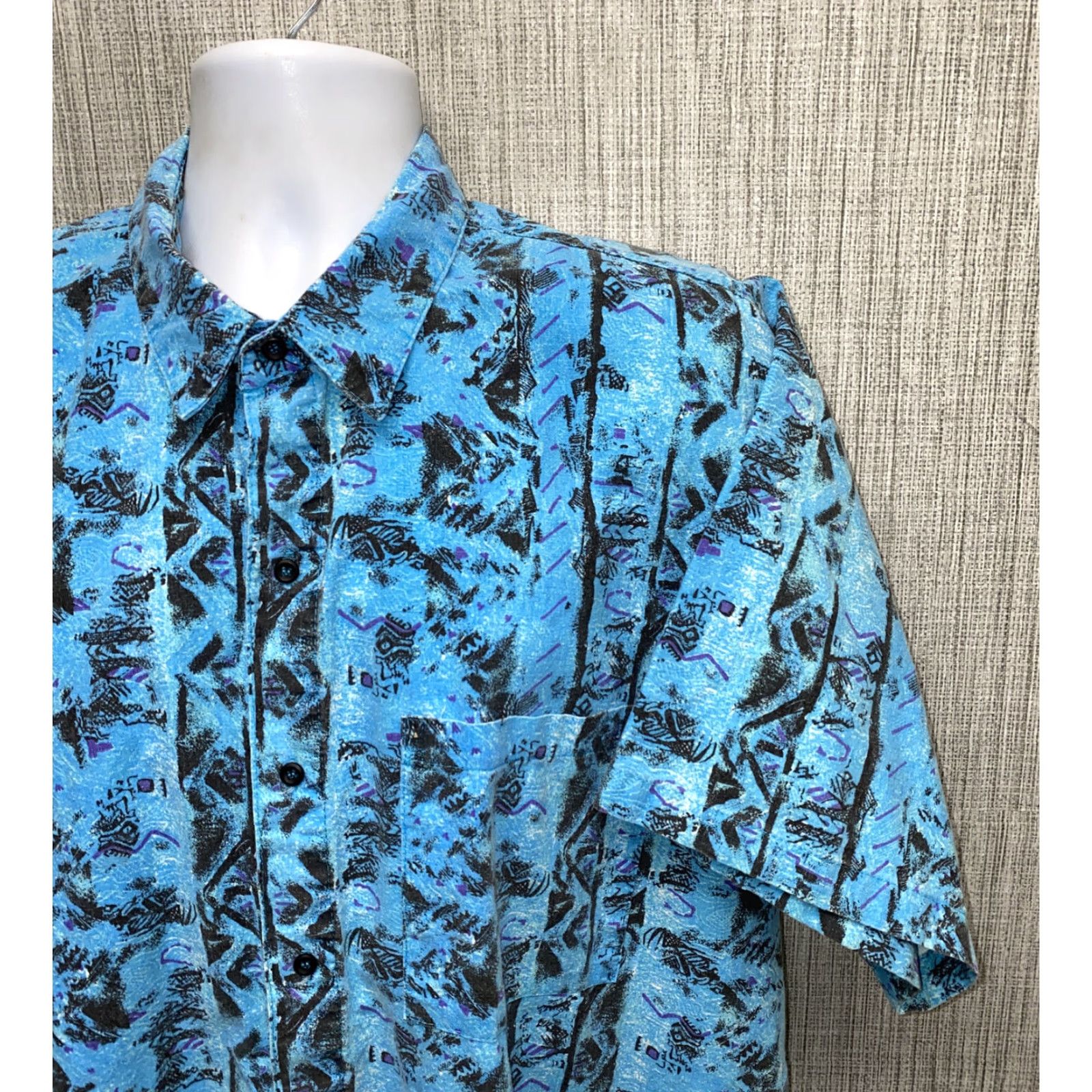 Vintage Vtg Variance Mens Blue Graphic Print Short Sleeve Hawaiian Shirt Size L Size US L / EU 52-54 / 3 - 2 Thumbnail