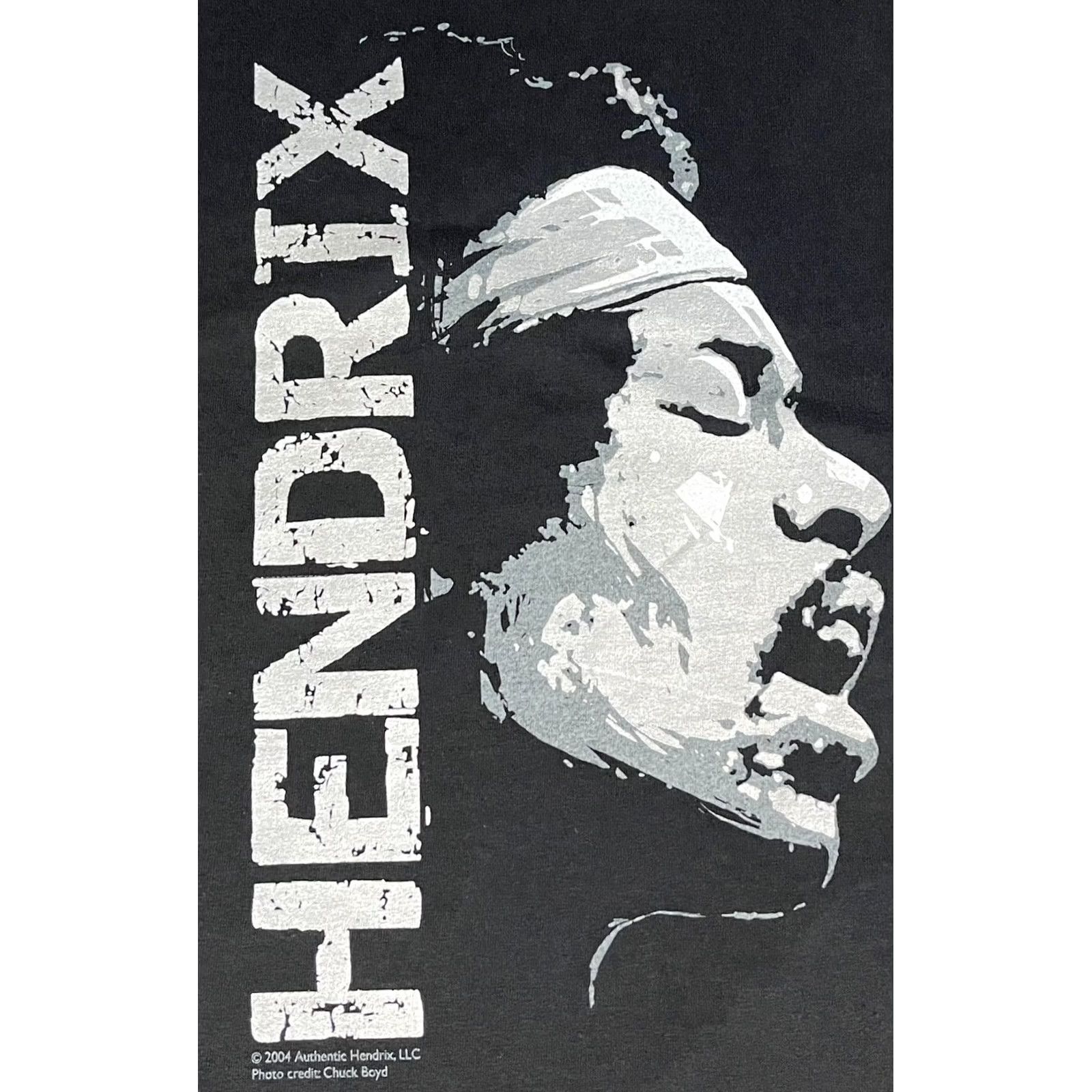 Vintage VINTAGE Jimi Hendrix T-Shirt XL Black Cotton Short Sleeve Crew Neck Mens 2004 Authentic Hendrix, LLC Graphic Print Shirt Size US XL / EU 56 / 4 - 3 Thumbnail