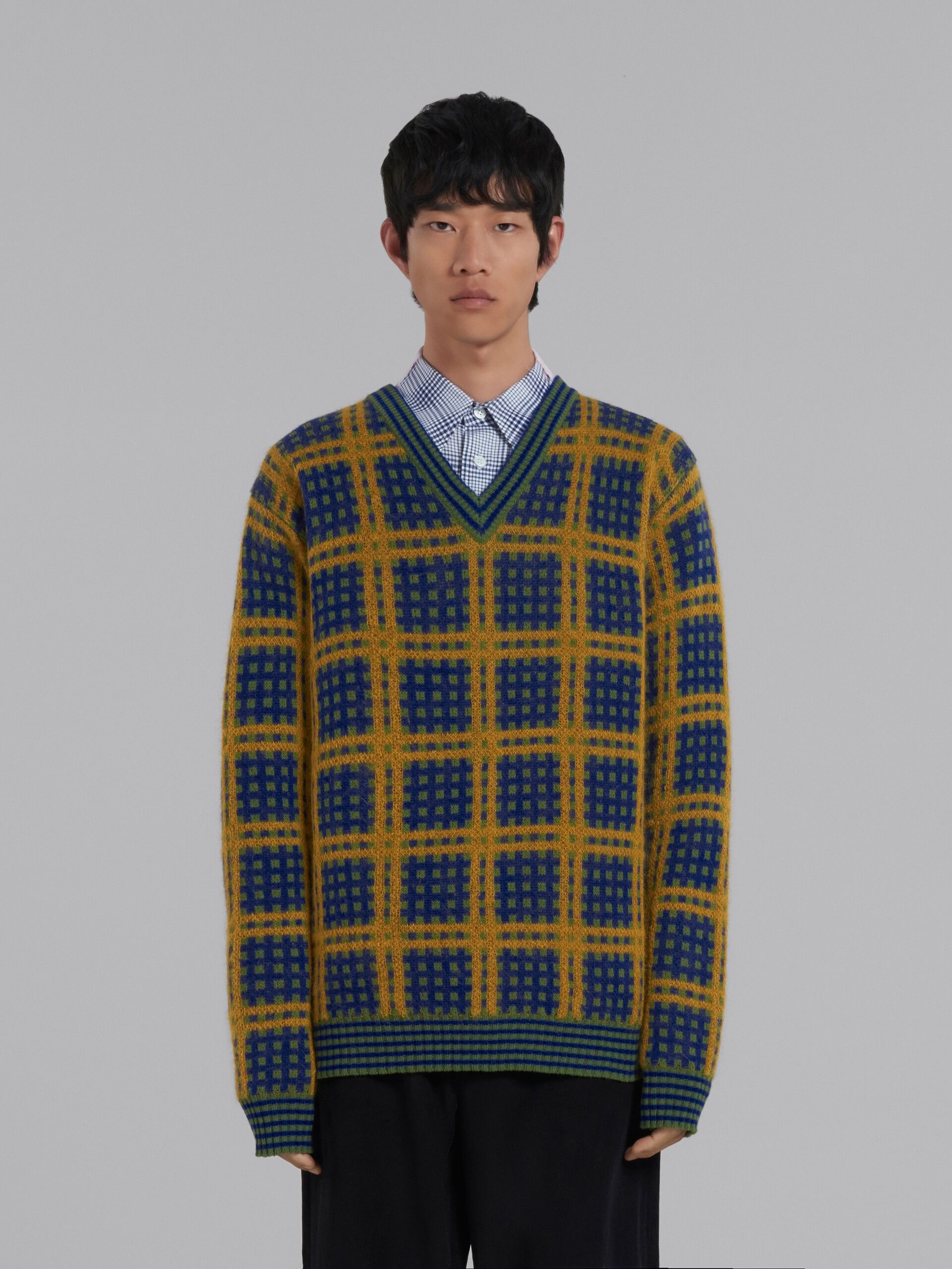 Marni o1w1db10824 V-neck Sweater in Multicolor Size US M / EU 48-50 / 2 - 2 Thumbnail
