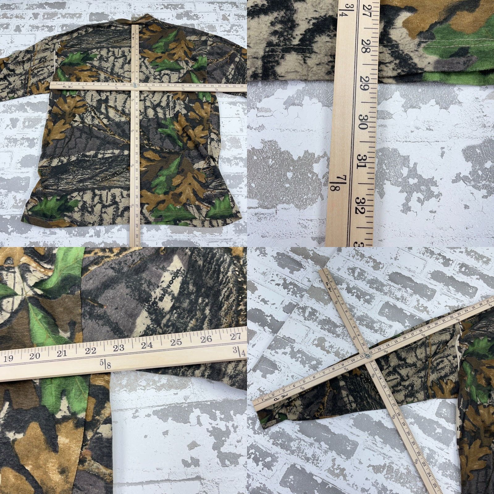 Jerzees VINTAGE Jerzees Shirt Men L Henley Tee Long Sleeve Camouflage Brown 90s Y2K Jersey Logo Graphic Print Adult Mens Size US L / EU 52-54 / 3 - 8 Thumbnail