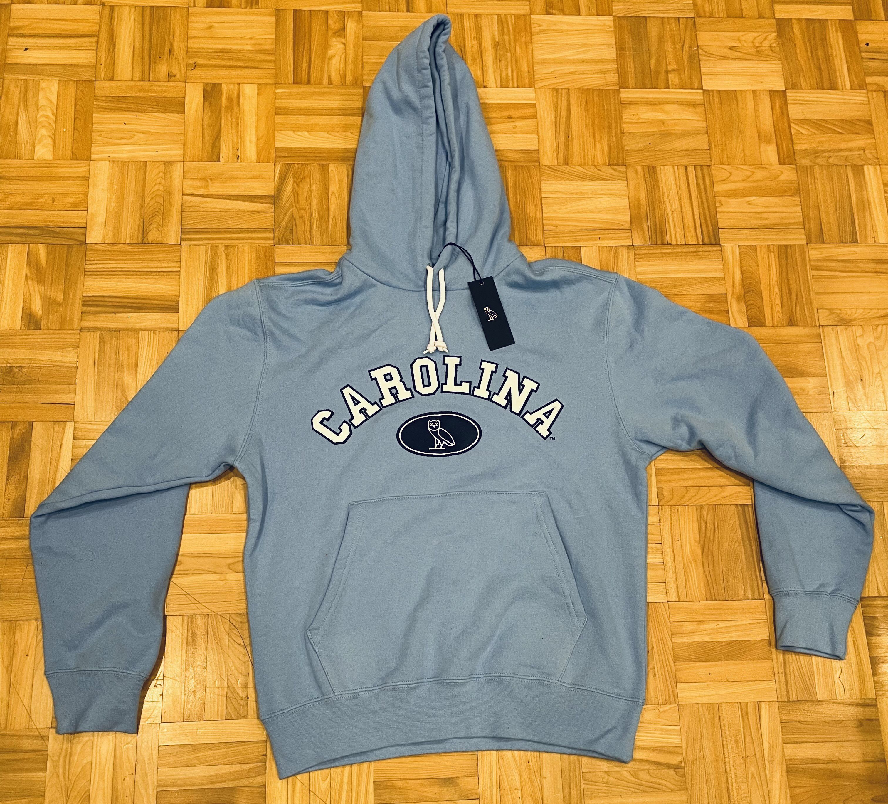 image of Ovo X NCAA North Carolina Tar Heels Hoodie Size Extra Small in Baby Blue, Men's