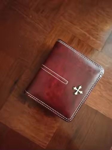 Japanese Brand Mitsuoka x Eno Y2K Leather Cross Wallet (burgundy) Size ONE SIZE - 4 Thumbnail