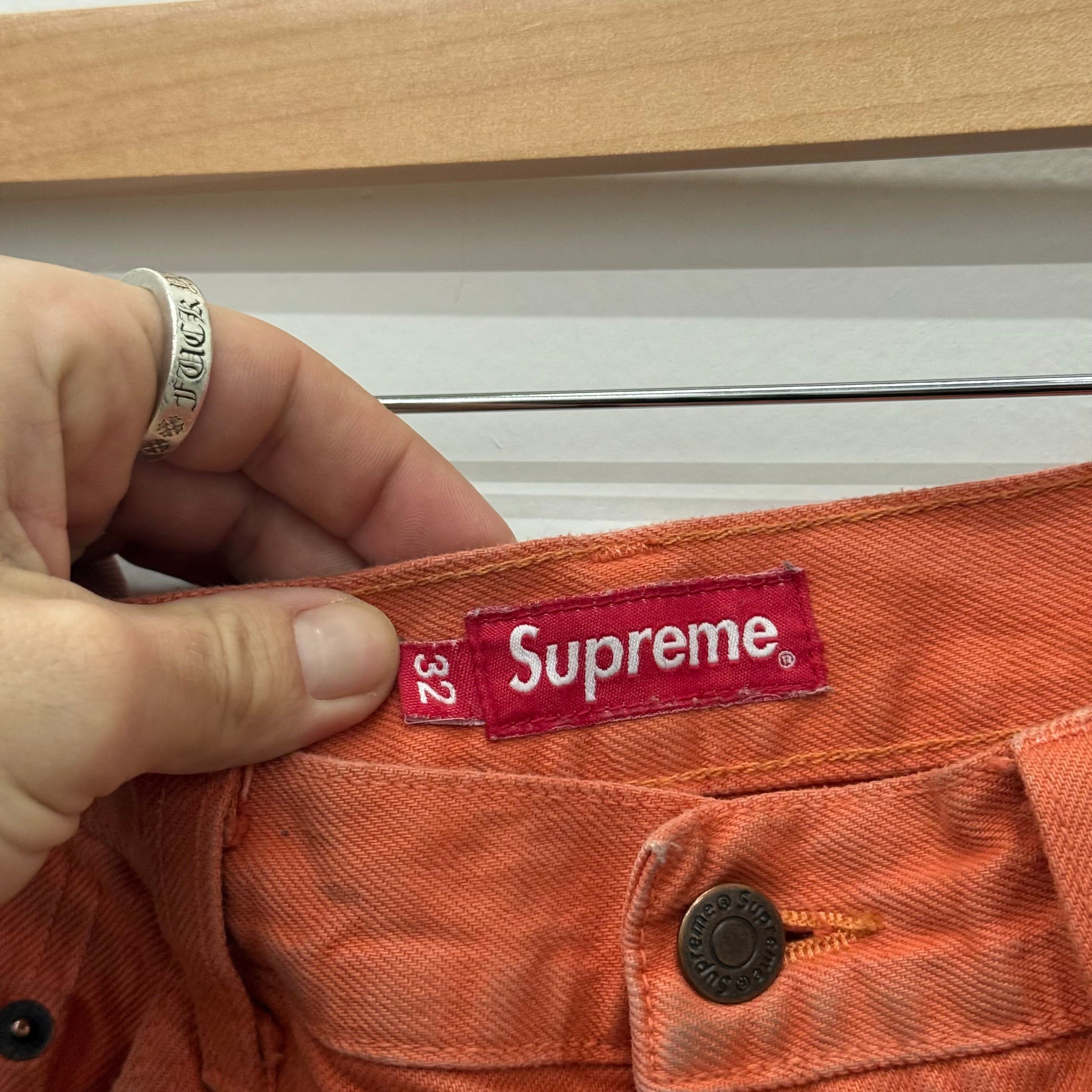 Supreme Supreme Orange Denim Jeans - Size 32 Size US 32 / EU 48 - 4 Thumbnail