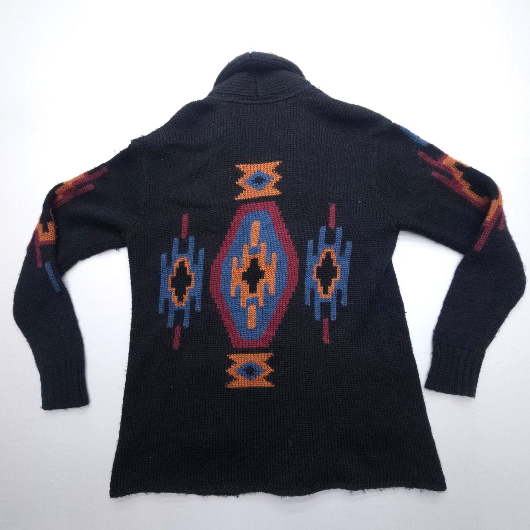 Vintage Idyllwind Miranda Lambert Cardigan Womens L Wool Blend Shawl Geometric Aztec Western Black Cardigan Sweater Seasonal All Seasons Women's Fashion Size L / US 10 / IT 46 - 5 Thumbnail