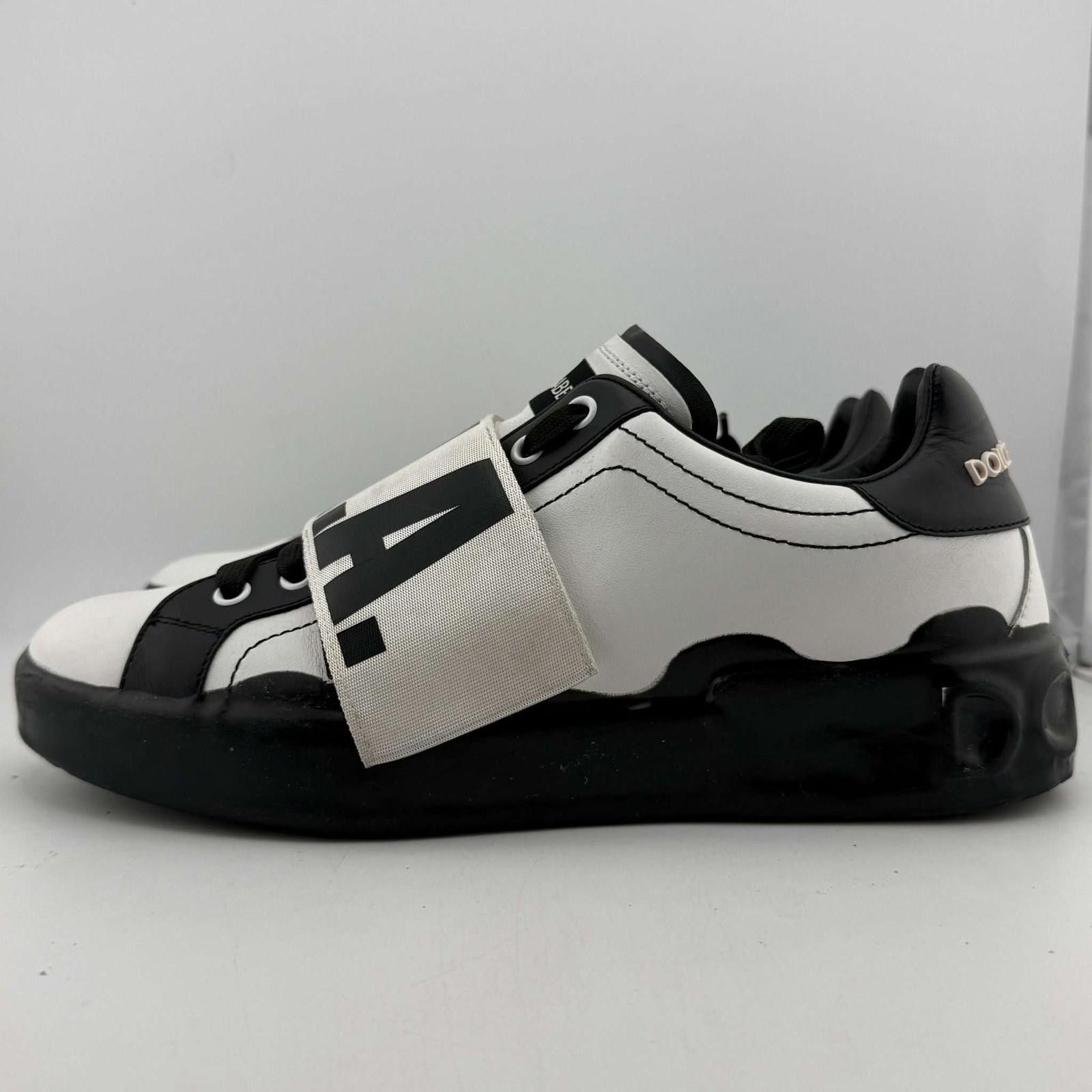 Dolce & Gabbana Dolce & Gabbana White and Black Sneakers 7UK Used with Box Size US 8 / EU 41 - 2 Thumbnail