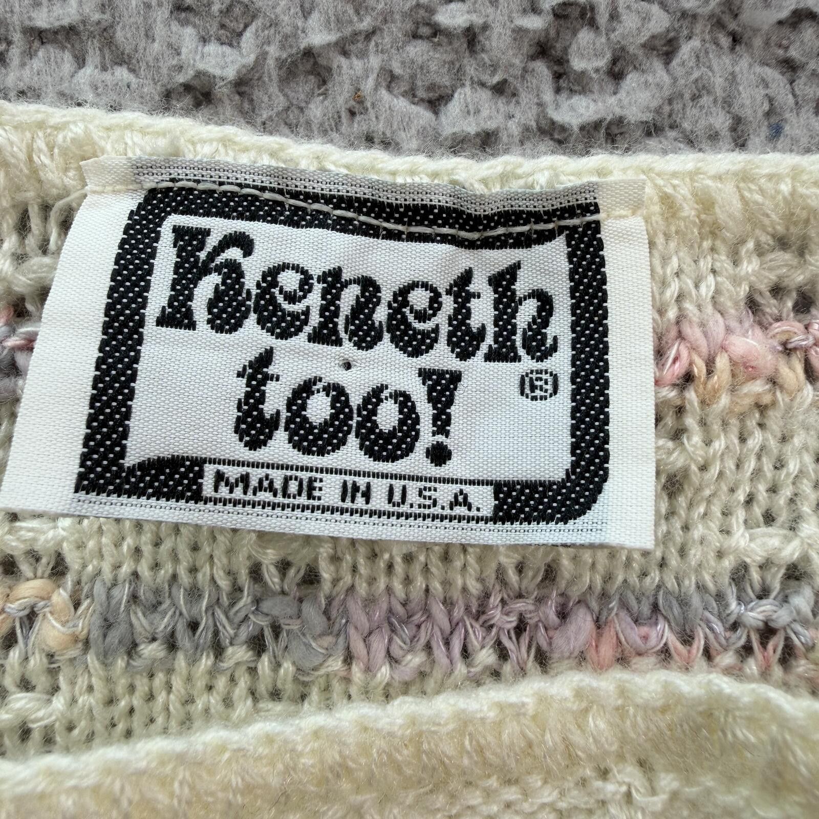 Other Vintage 90s Pastel Striped Knit Sweater Vest M Kenneth Too Size M / US 6-8 / IT 42-44 - 4 Thumbnail