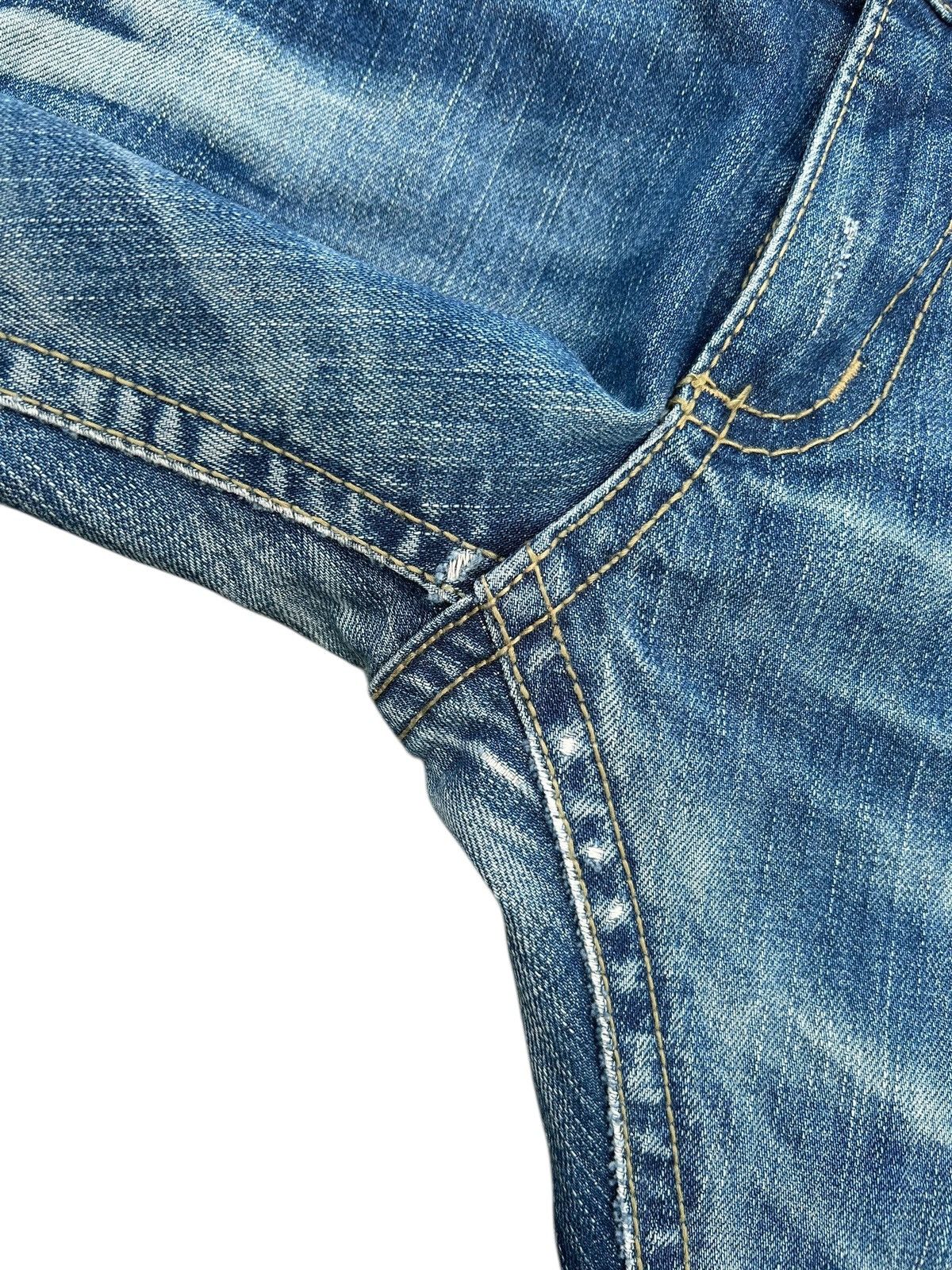 Kapital Yoshitomo Nara Lolita Buckle Back Distressed Denim Jeans Size US 36 / EU 52 - 9 Thumbnail