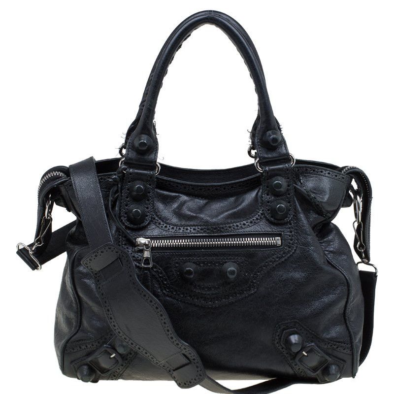 Balenciaga Balenciaga Black Leather Brogues GCH Midday Tote Size ONE SIZE - 2 Thumbnail
