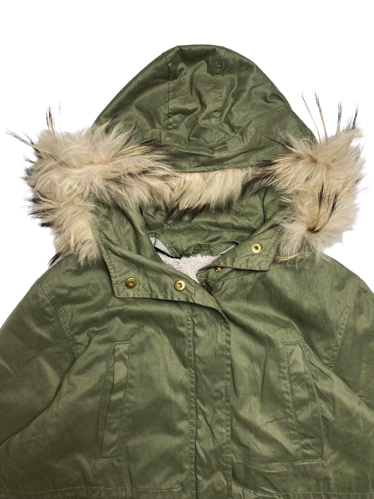 Japanese Brand 2000s Index - Fur Raccoon Hoodie Cargo Jacket Size US L / EU 52-54 / 3 - 7 Thumbnail