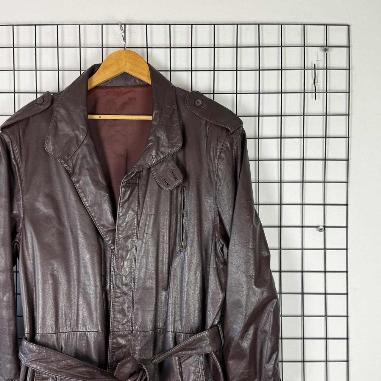 Vintage Real Leather Maxi Coat Dark Brown Vintage Size US L / EU 52-54 / 3 - 6 Thumbnail