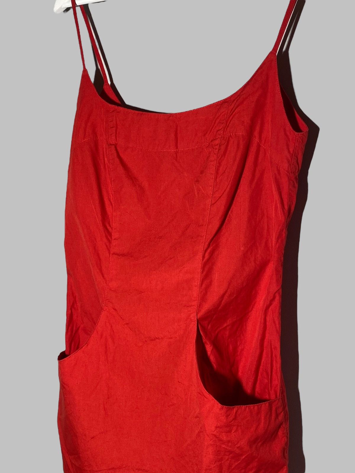 Katharine Hamnett London Vintage 1980s Katharine Hamnett Hot Red Bustier Dress Size M / US 6-8 / IT 42-44 - 3 Thumbnail