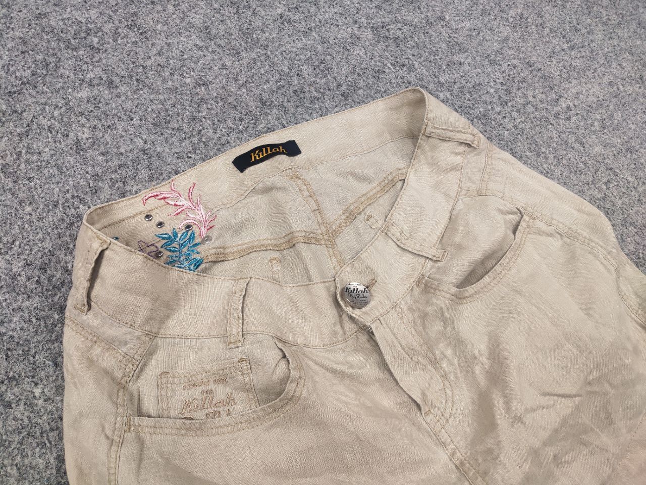 Miss Sixty Y2K Vintage Linen Mini Skirt Killah Miss Sixty hysteric LGB Size 30" / US 8 / IT 44 - 4 Thumbnail