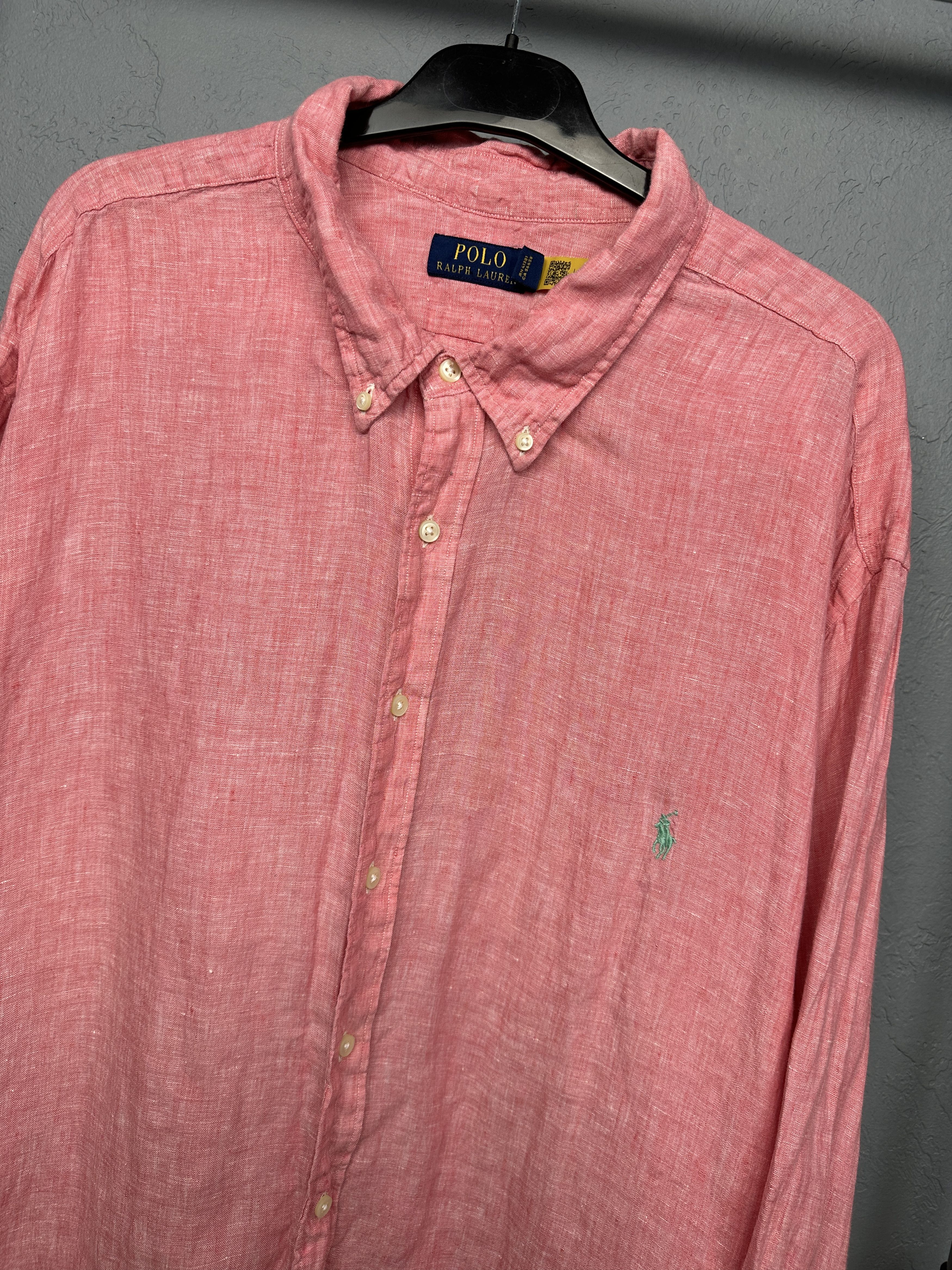Polo Ralph Lauren Polo Ralph Lauren Mens LINEN Long Sleeve Shirt Size 4XL Size US XXL / EU 58 / 5 - 2 Thumbnail