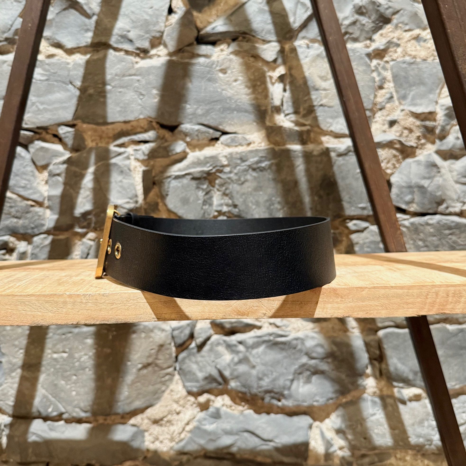 Dior Dior Black Leather Diorquake D Buckle Wide Belt Size ONE SIZE - 4 Thumbnail