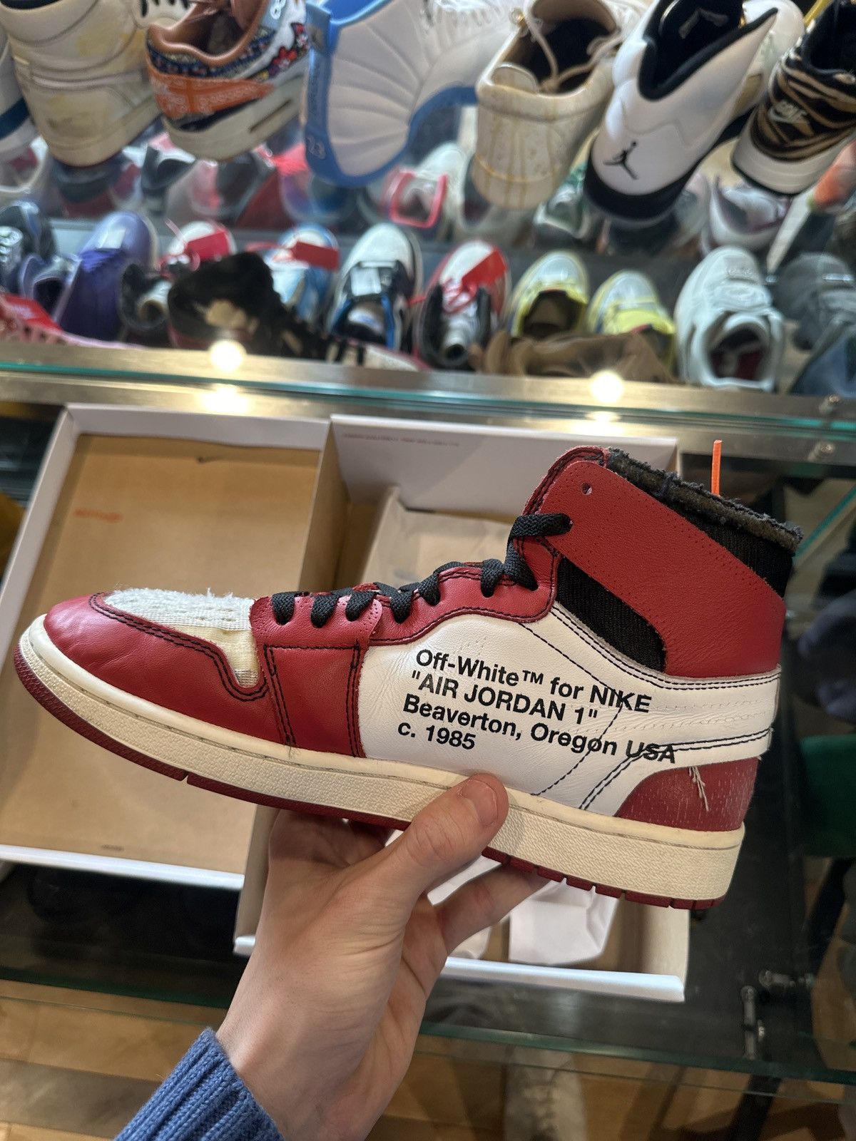 Jordan Brand × Off-White Jordan 1 High Retro Off-White Chicago PO RB Size 9 Size US 9 / EU 42 - 6 Thumbnail