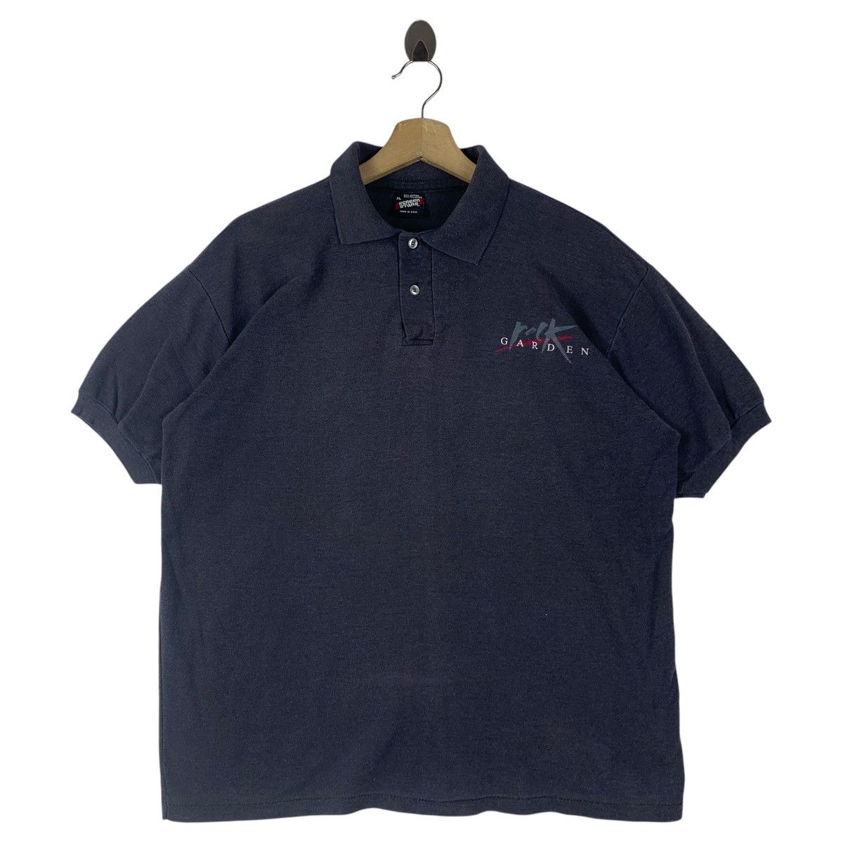 Vintage Vintage ROCK GARDEN LONDON Grungy polo tee Size US XL / EU 56 / 4 - 2 Thumbnail