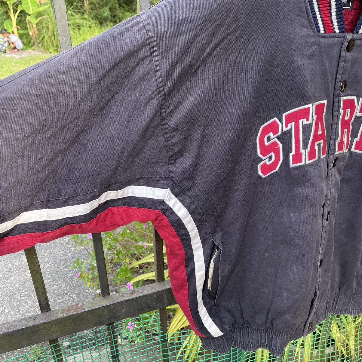 Starter 🔥Vintage Starter Big Spellout Sherpa Inside Bomber Jacket Size US XL / EU 56 / 4 - 7 Thumbnail