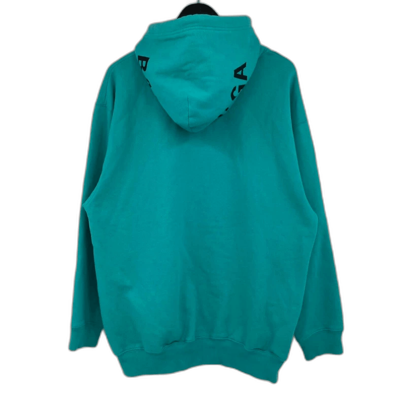 Balenciaga Balenciaga Teal Lettered Hoodie Size US M / EU 48-50 / 2 - 1 Thumbnail