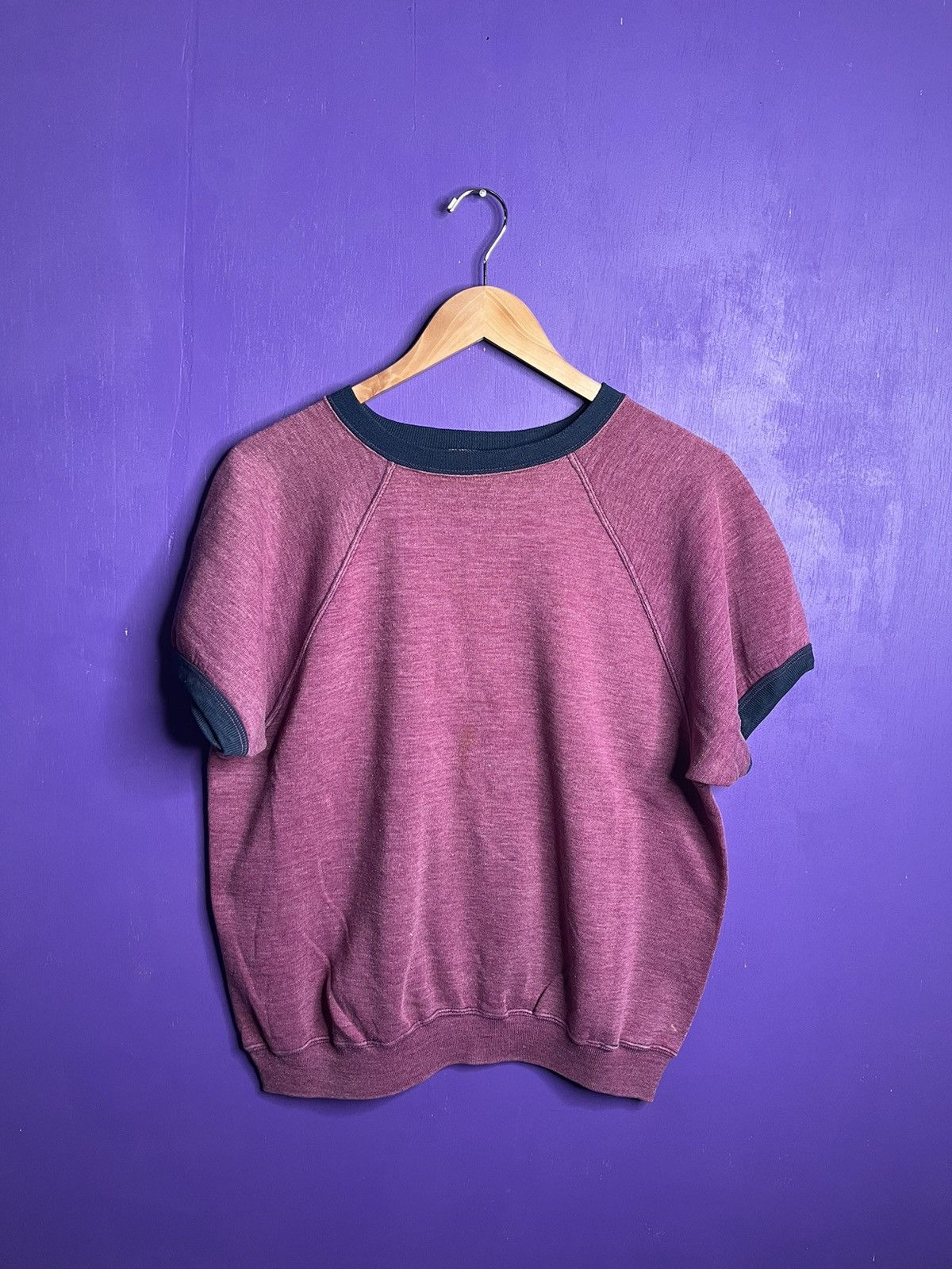 Vintage 60s two tone faded short sleeve sweatshirt