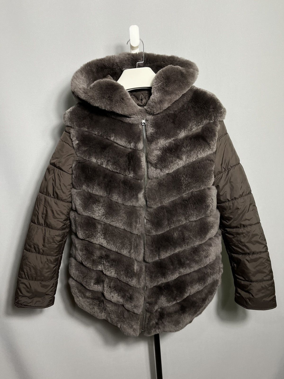 Vera Pelle Gian Mori Leather Shearling Fur Bayan Reversible Jacket Coat Size L / US 10 / IT 46 - 1 Thumbnail