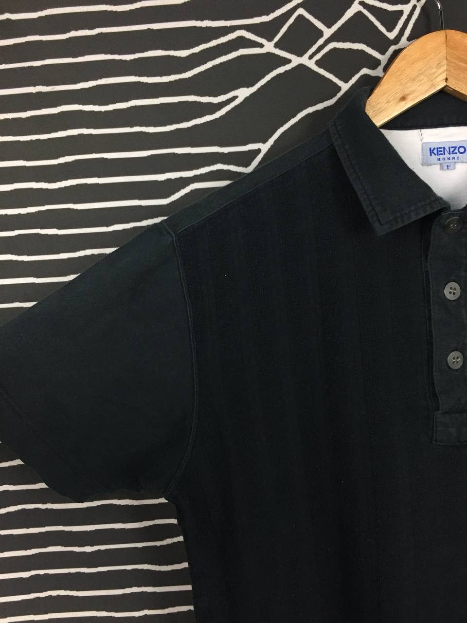 Kenzo Kenzo Homme Contrast Stitch Knitted Polo Tee Size US M / EU 48-50 / 2 - 3 Thumbnail