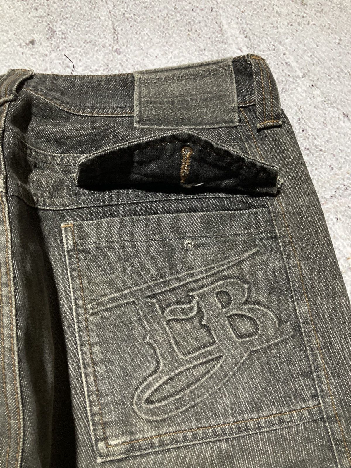 Japanese Brand 2000s Fubu Collection Washed Jeans Pants Charcoal Y2k Size US 34 / EU 50 - 19 Thumbnail