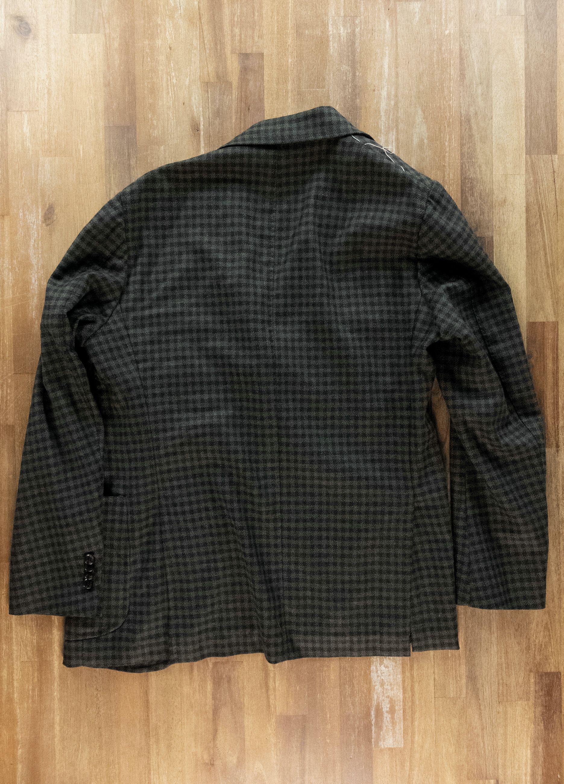 SARTORIO SARTORIO Napoli by Kiton green gingham wool sportcoat Size 38R - 11 Thumbnail