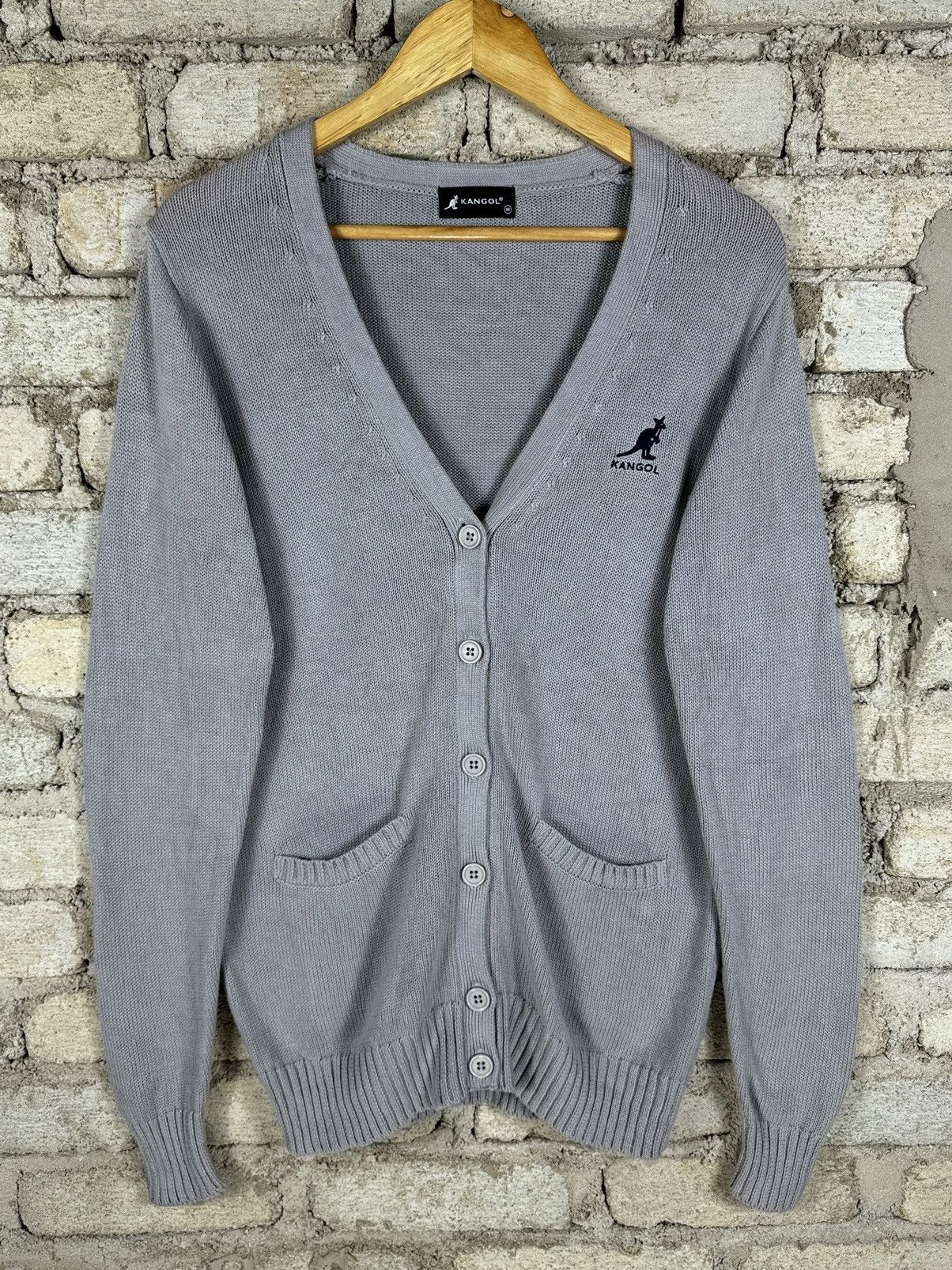 Cardigan Kangol Streetwear Vintage Kangol Cardigan Grey Grailed