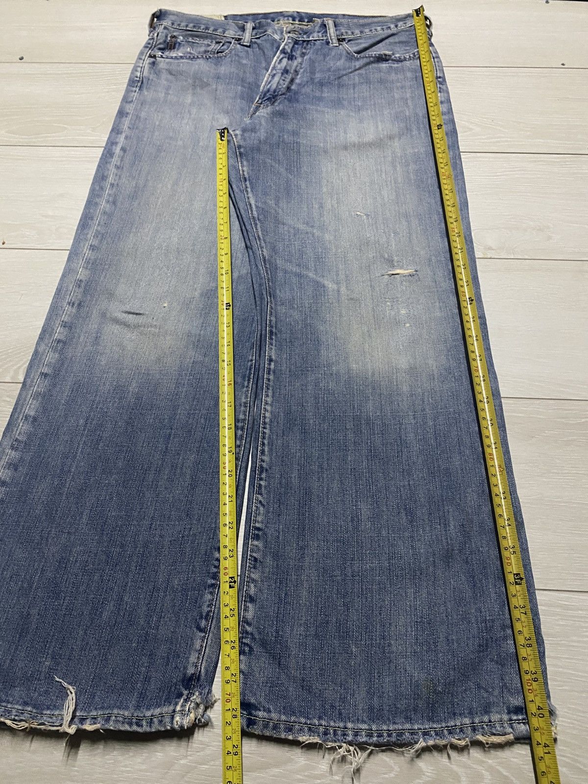 Abercrombie & Fitch Vintage Ambercrombie & Fitch 00257 Baggy Wide Leg Jeans Size US 35 - 17 Thumbnail