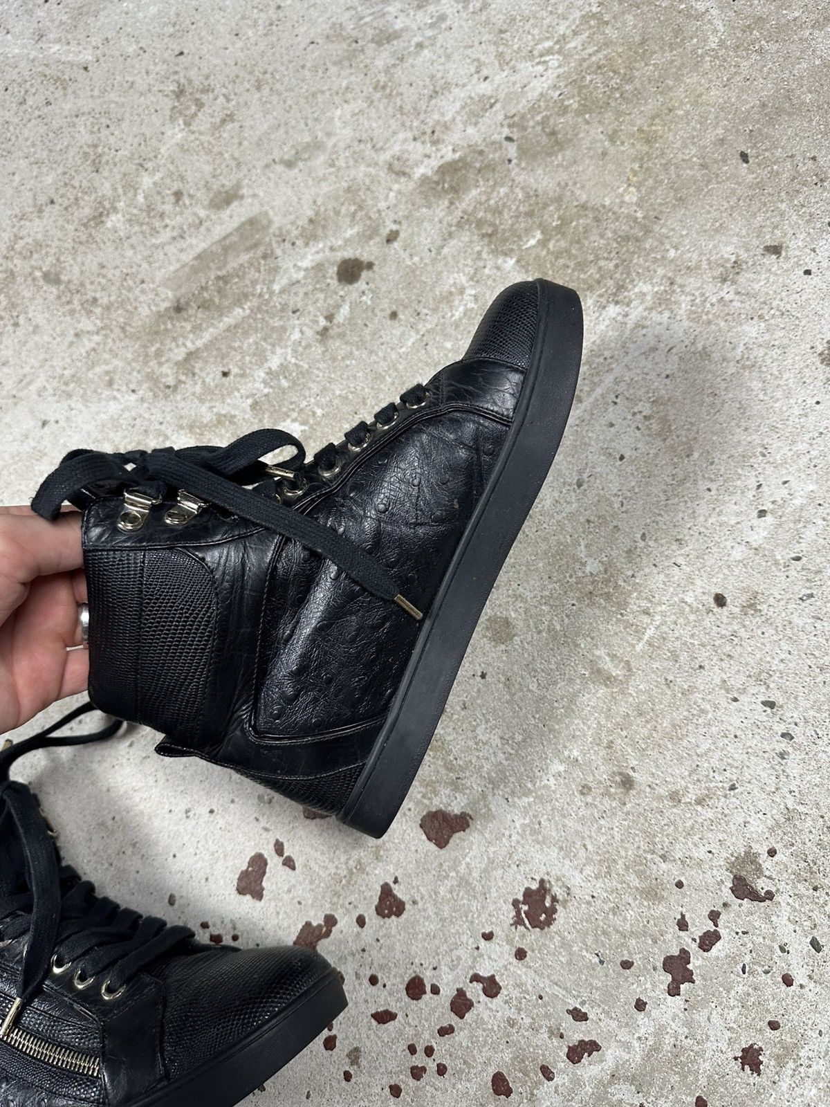 Just Cavalli Vintage Y2K Just Cavalli High Top Sneakers Leather Gold Size US 5 / IT 35 - 6 Thumbnail