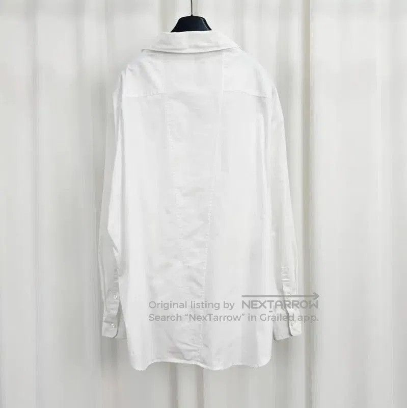 Prada Prada Spring Autumn White Cotton Logo Shirt. Size M / US 6-8 / IT 42-44 - 2 Thumbnail